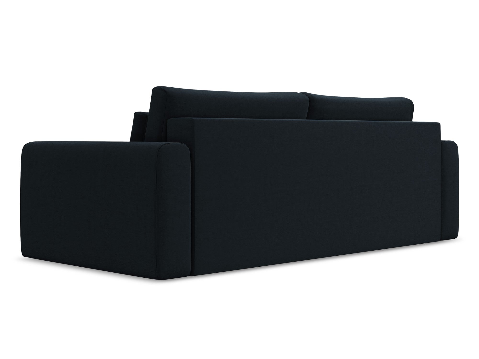 Sofa aksamitna 3-osobowa z funkcją spania KAPUA granat królewski