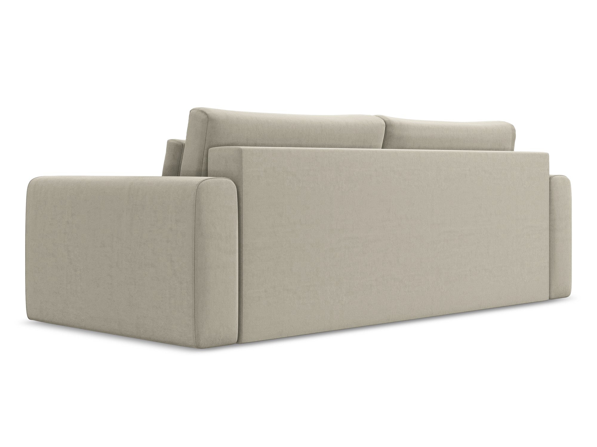 Sofa aus Samt für 3 Personen mit Schlaf-Funktion KAPUA perlmuttfarben