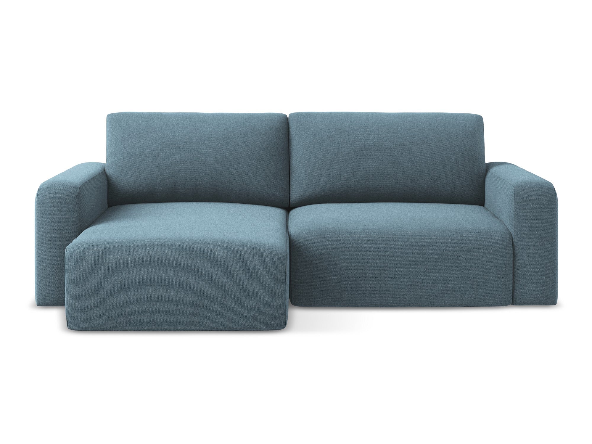 Linksseitige Schlafcouch KONA in Hellblau
