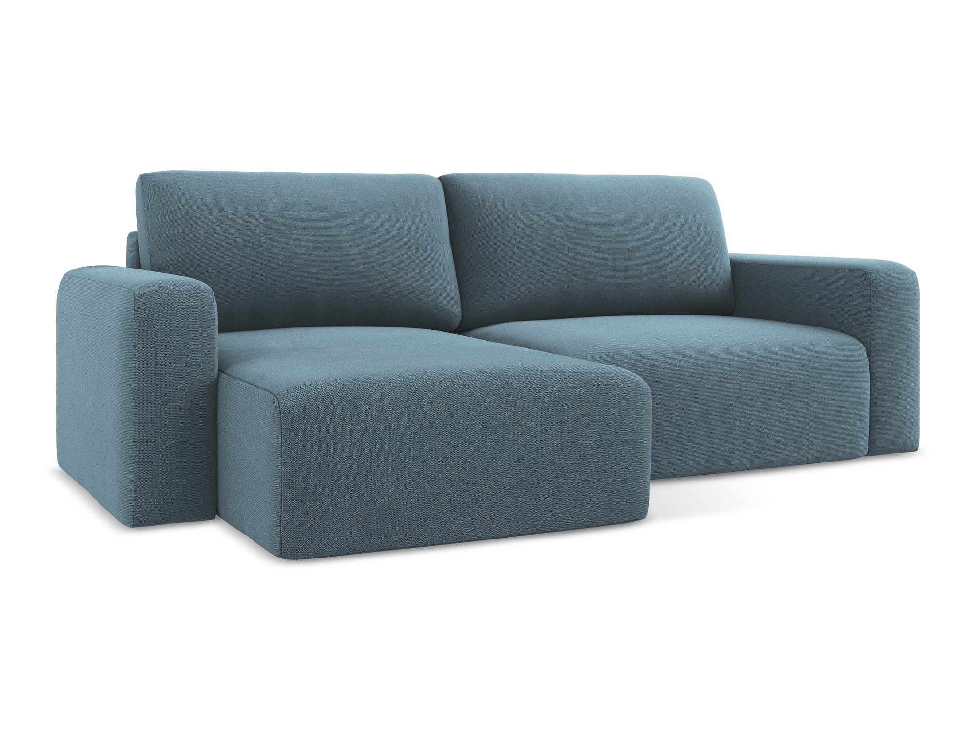 Linksseitige Schlafcouch KONA in Hellblau