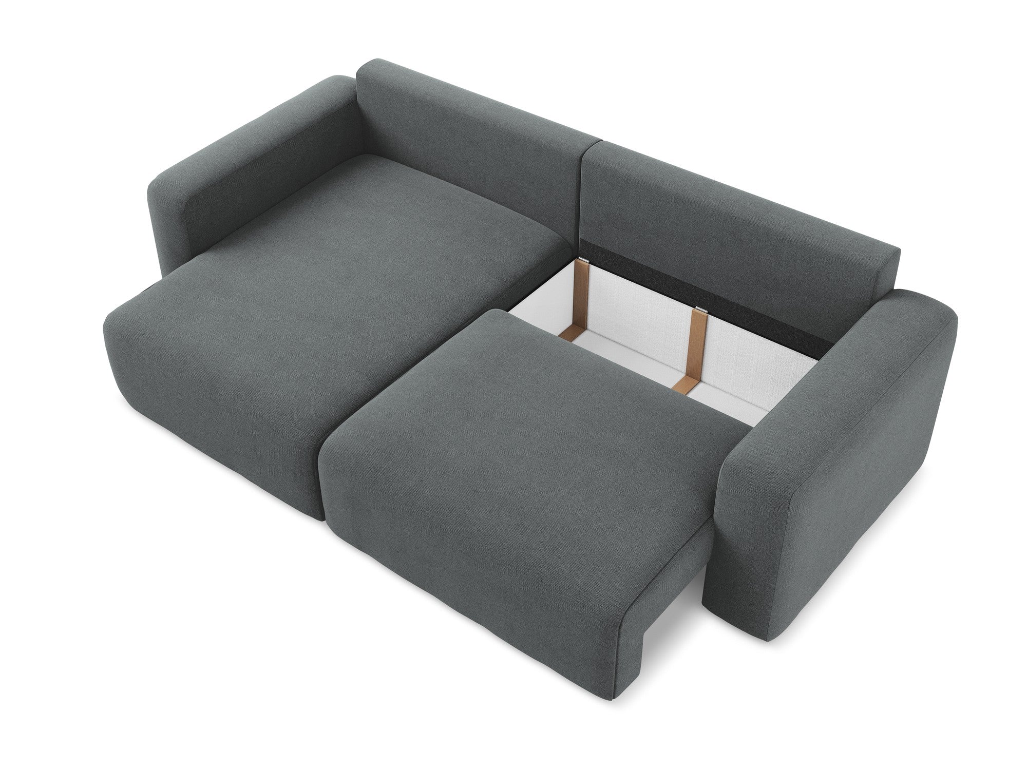 Linksseitige Schlafcouch KONA grau
