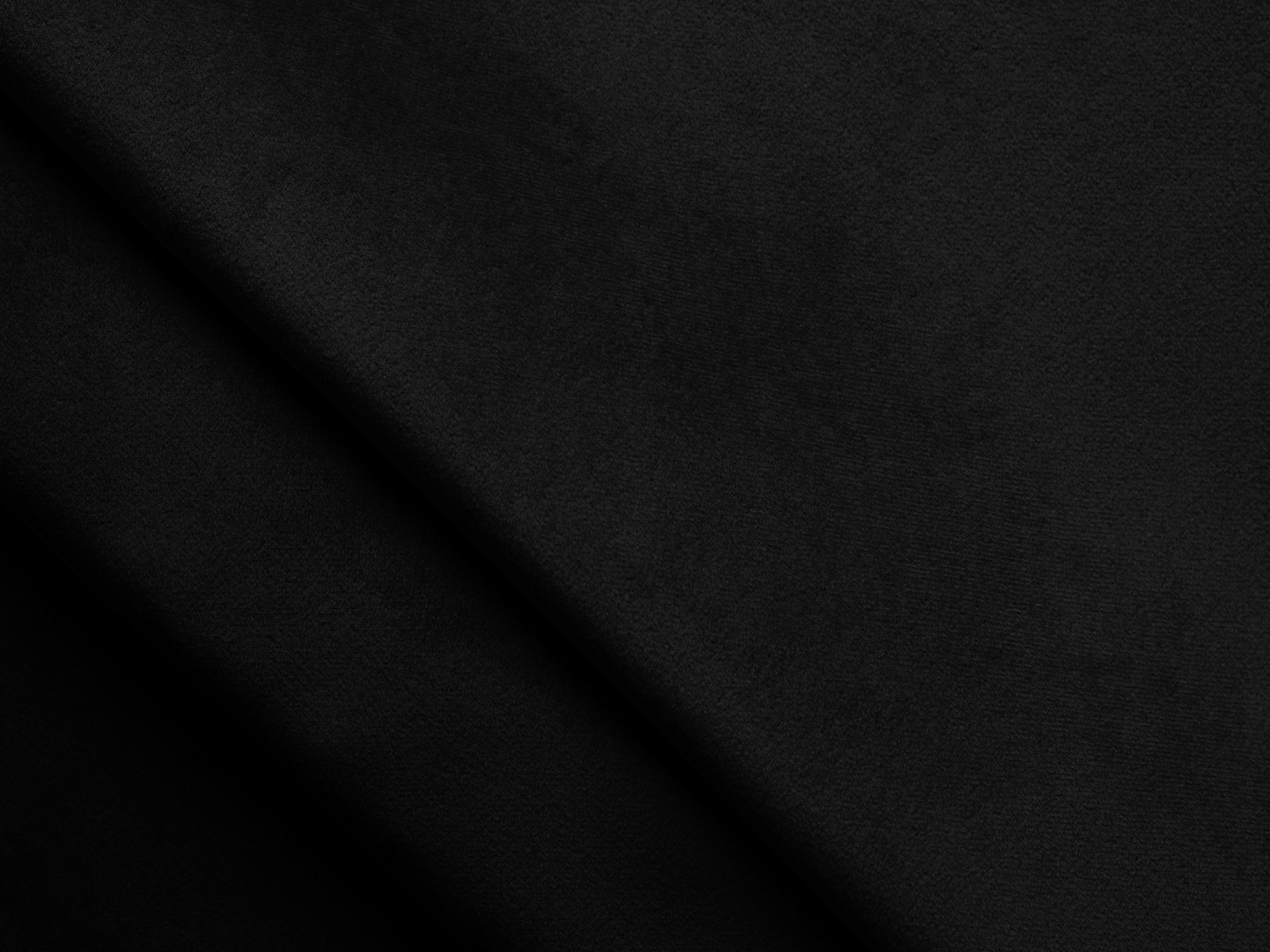 Right-facing velvet corner sofa bed KONA black