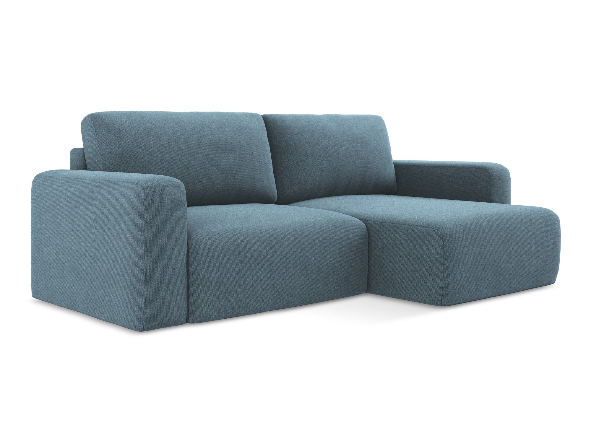 Rechtsseitige Schlafcouch KONA in Hellblau