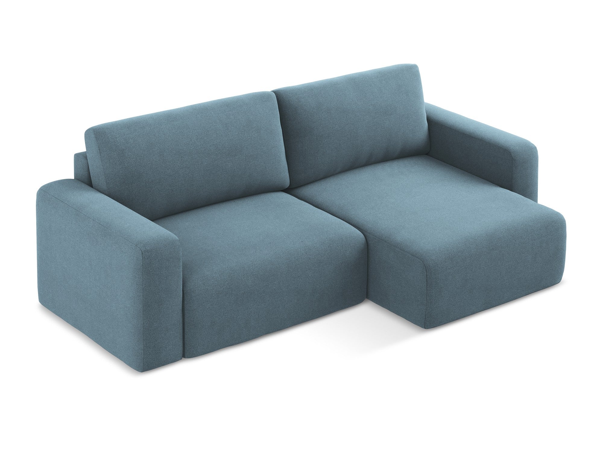 Rechtsseitige Schlafcouch KONA in Hellblau