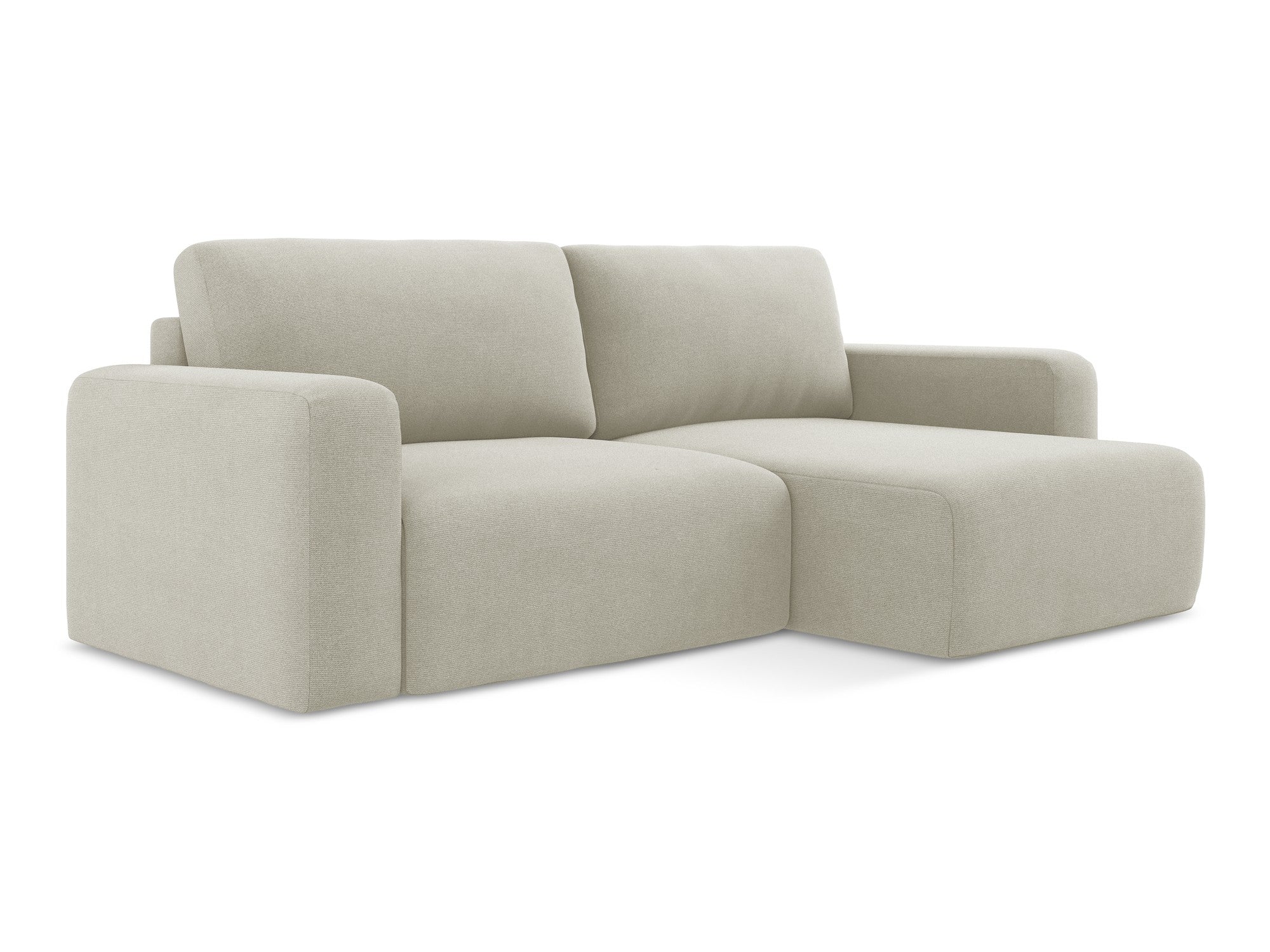 Right-sided corner sofa bed KONA light beige