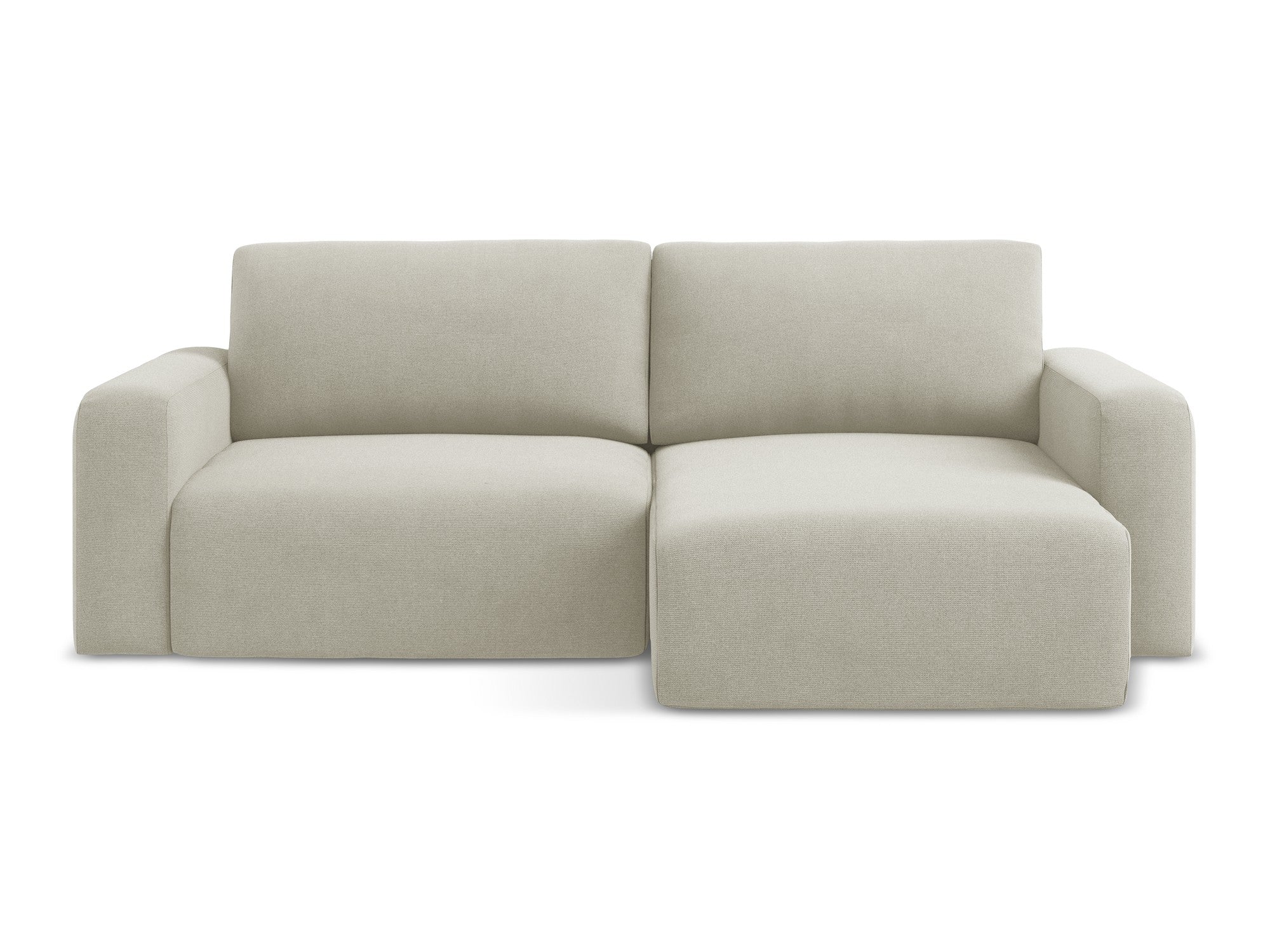 Right-sided corner sofa bed KONA light beige