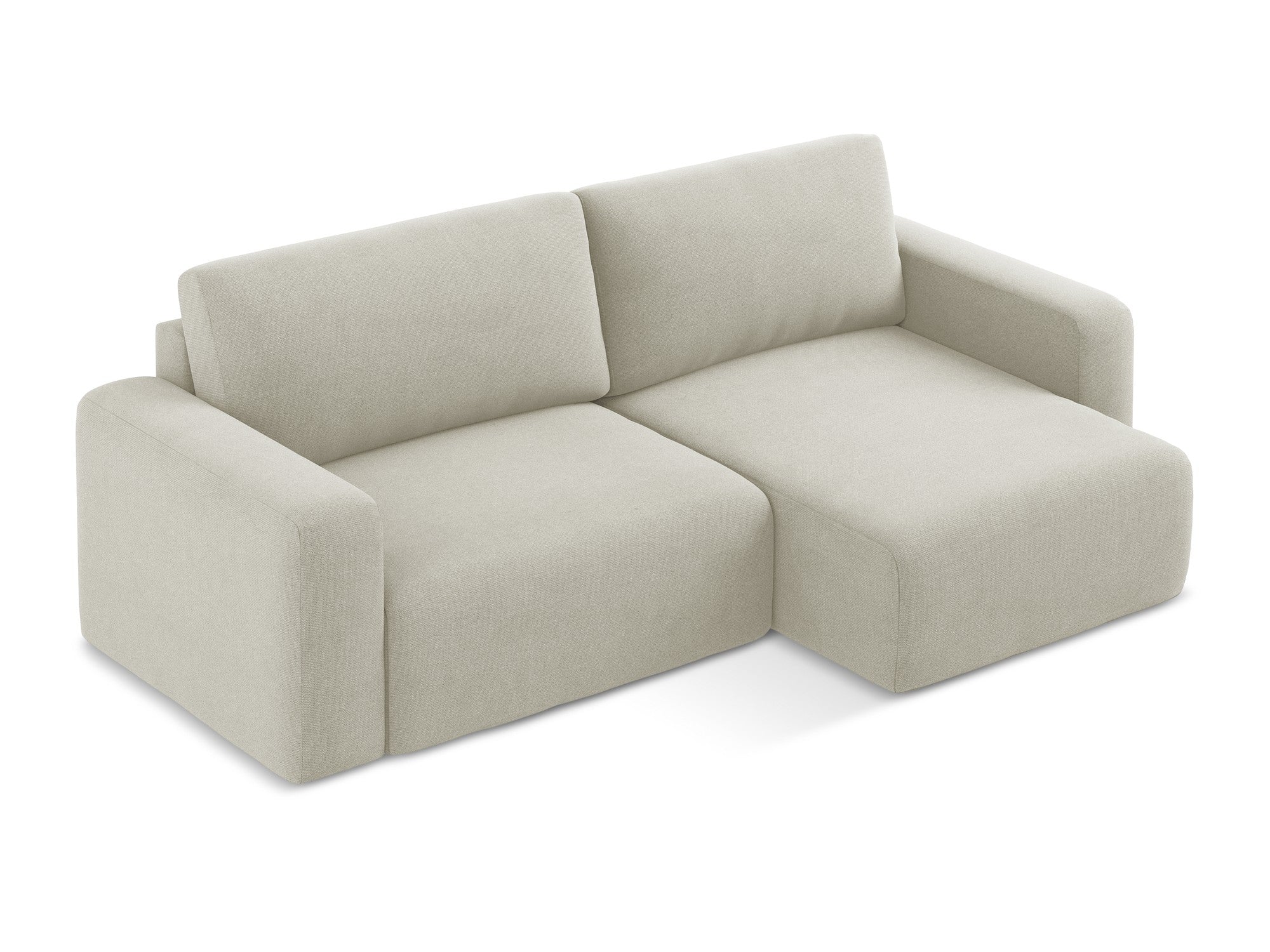 Right-sided corner sofa bed KONA light beige