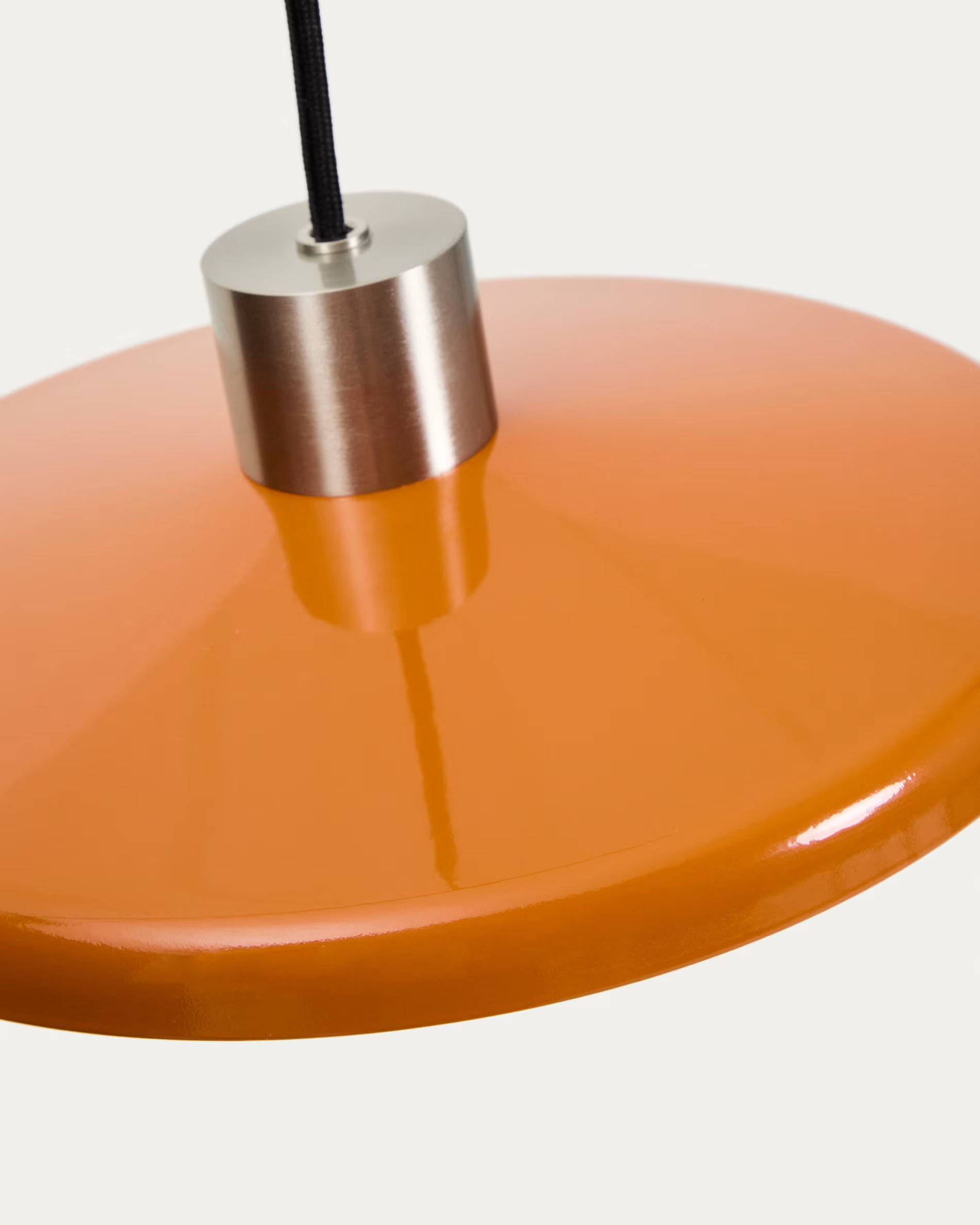 Pendelleuchte NUVIRA orange mit Silber