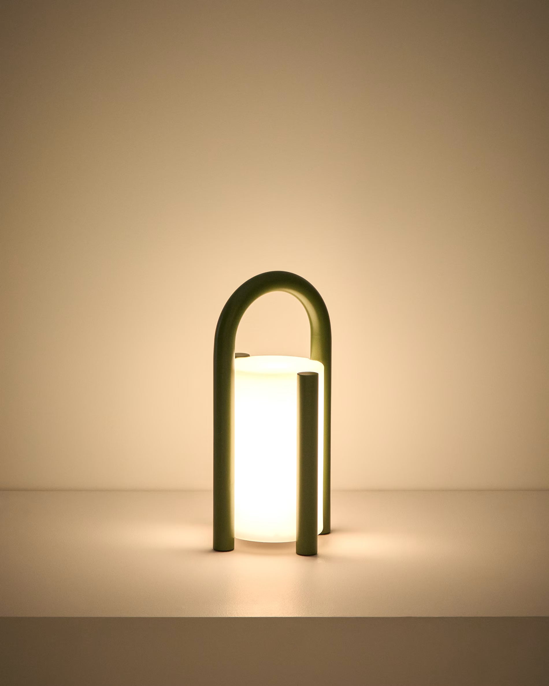 Tragbare Gartenlampe LEROS grün
