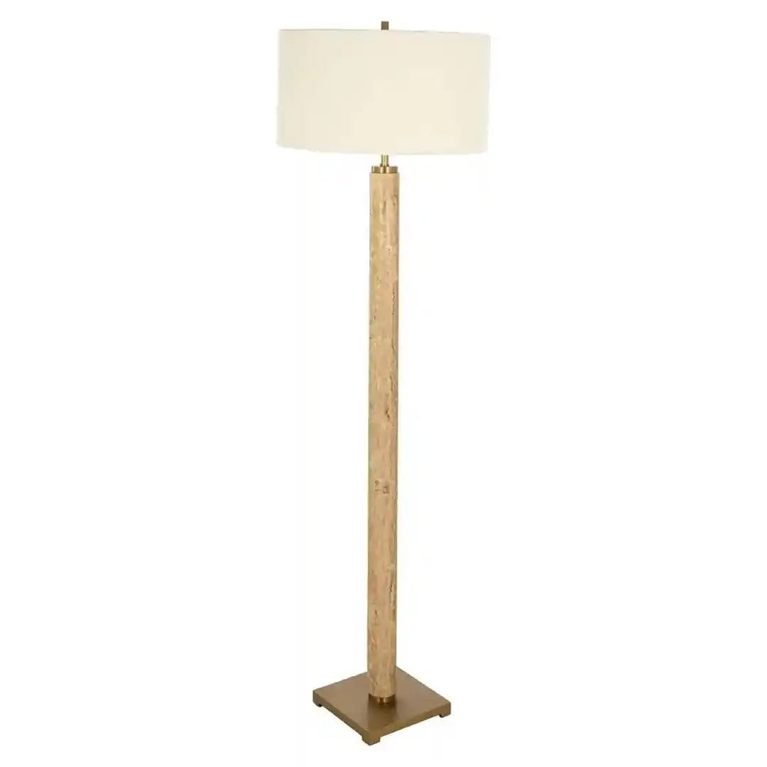 Lampa stojąca LOREN brązowy – marmur