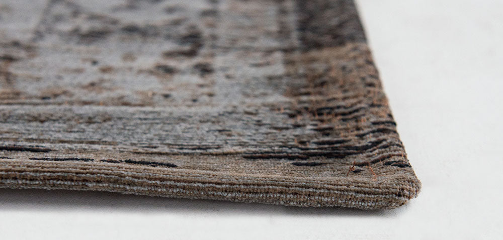 Medallon gray ebony brown-gray rug
