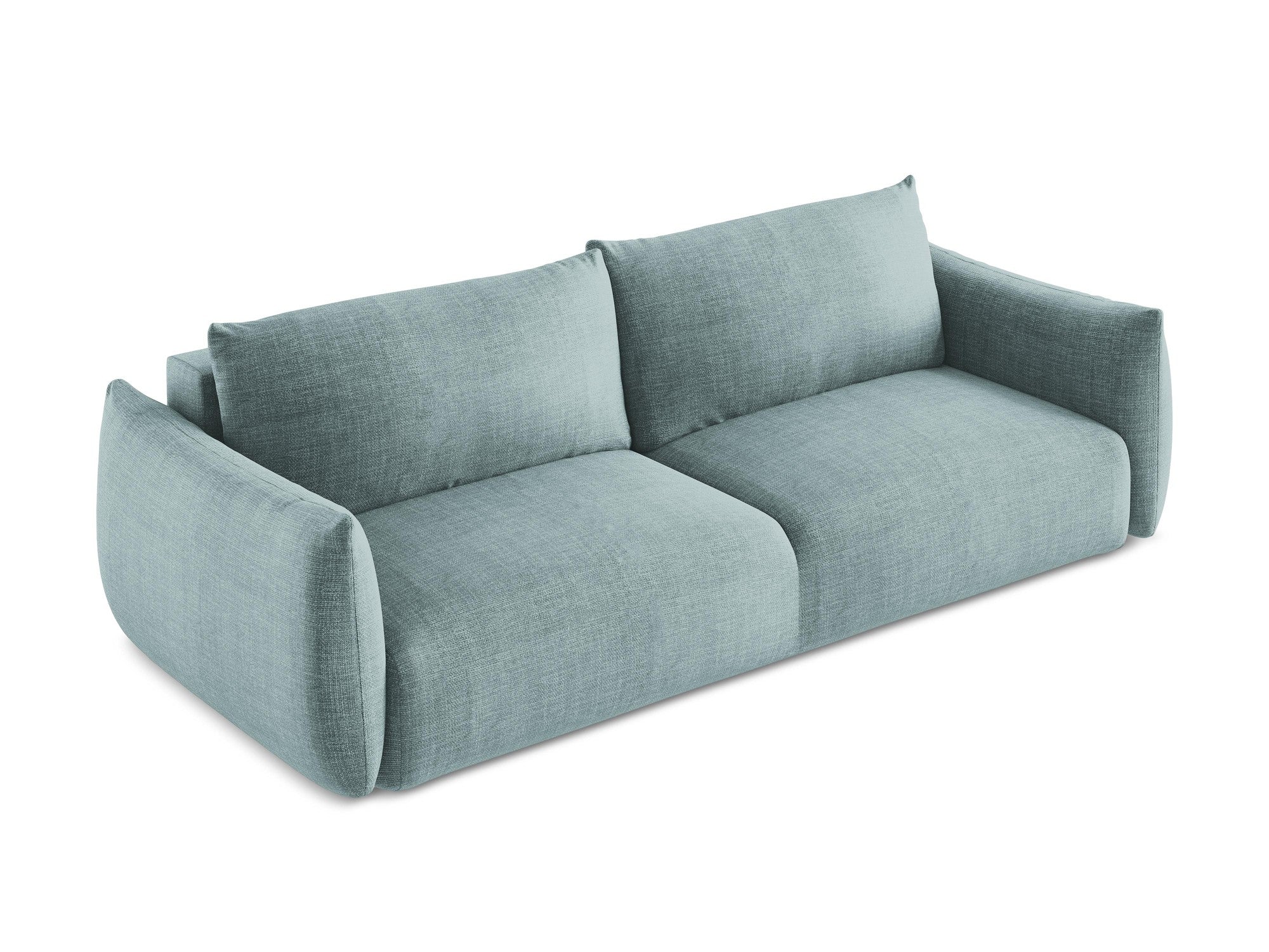3-Seater Sofa with Sleeping Function LEILA in Denim Blue