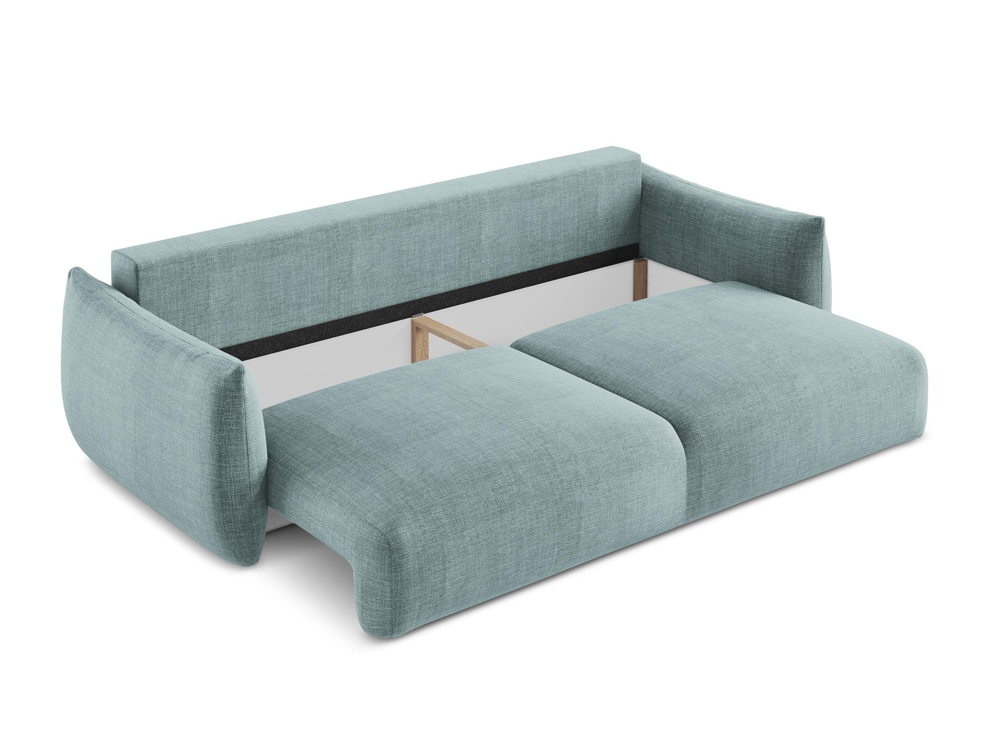 3-Seater Sofa with Sleeping Function LEILA in Denim Blue