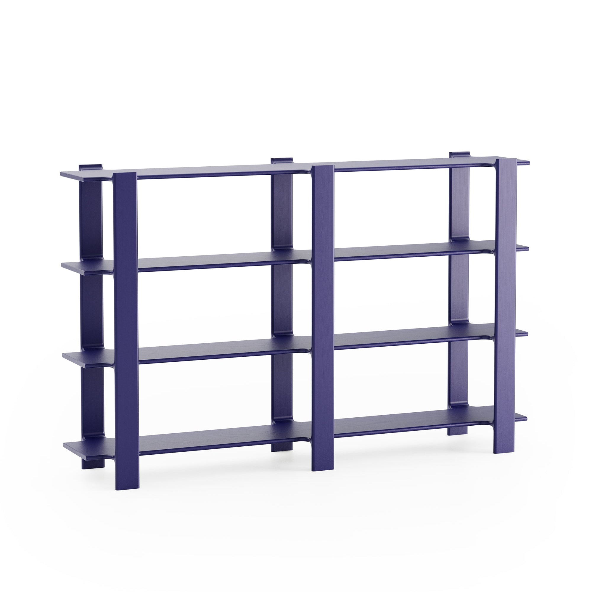 Regał LIGO DUO kobaltowe drewno dębowe