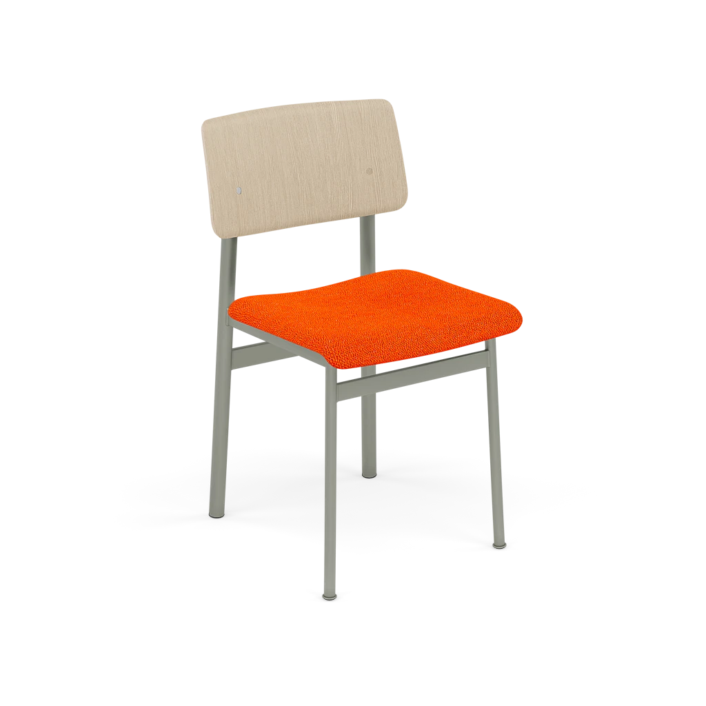 Krzesło LOFT personalizowane z brudno-zieloną podstawą
