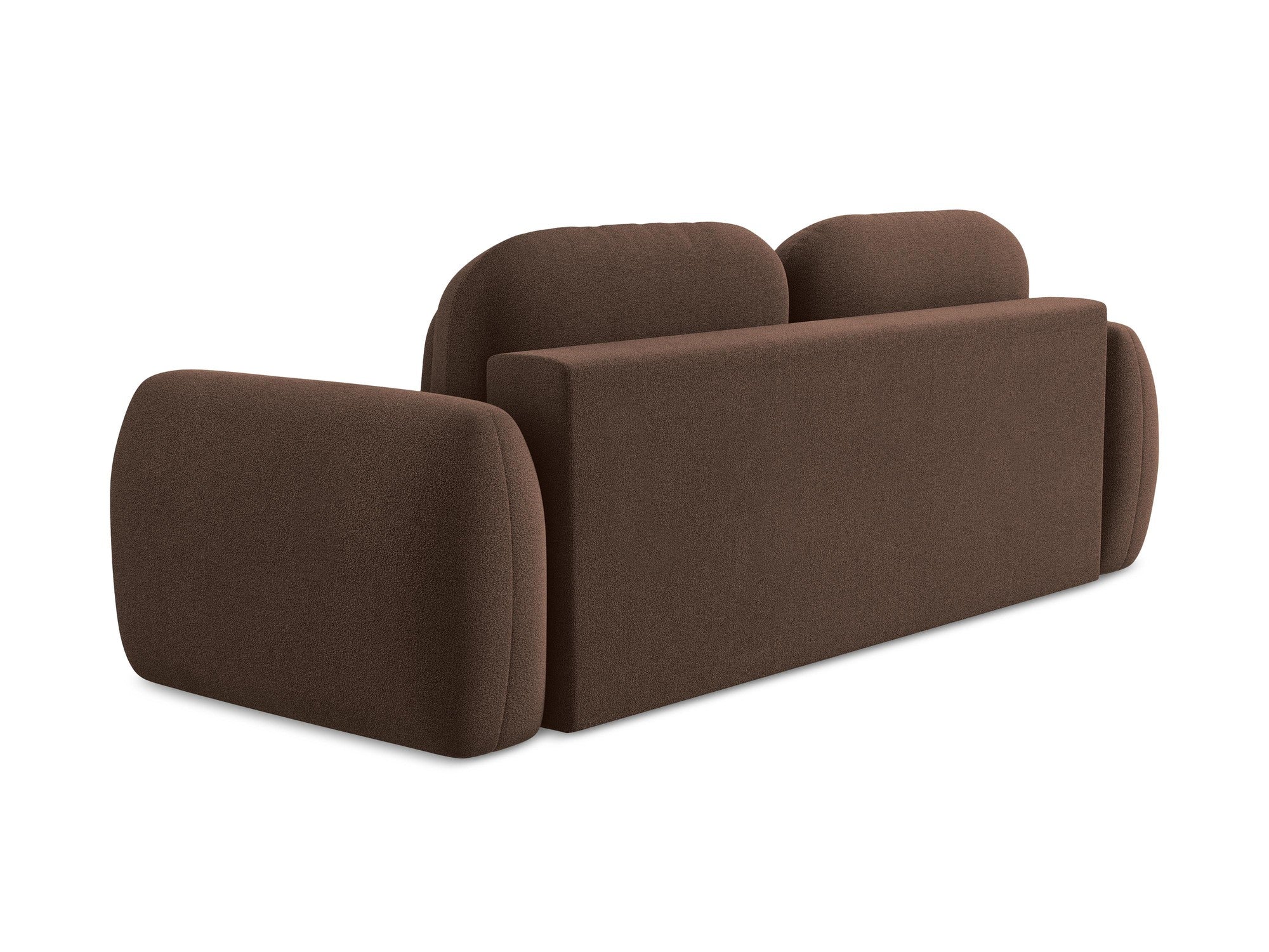 3-Seater Sofa with Sleeping Function LOHI Brown Boucle