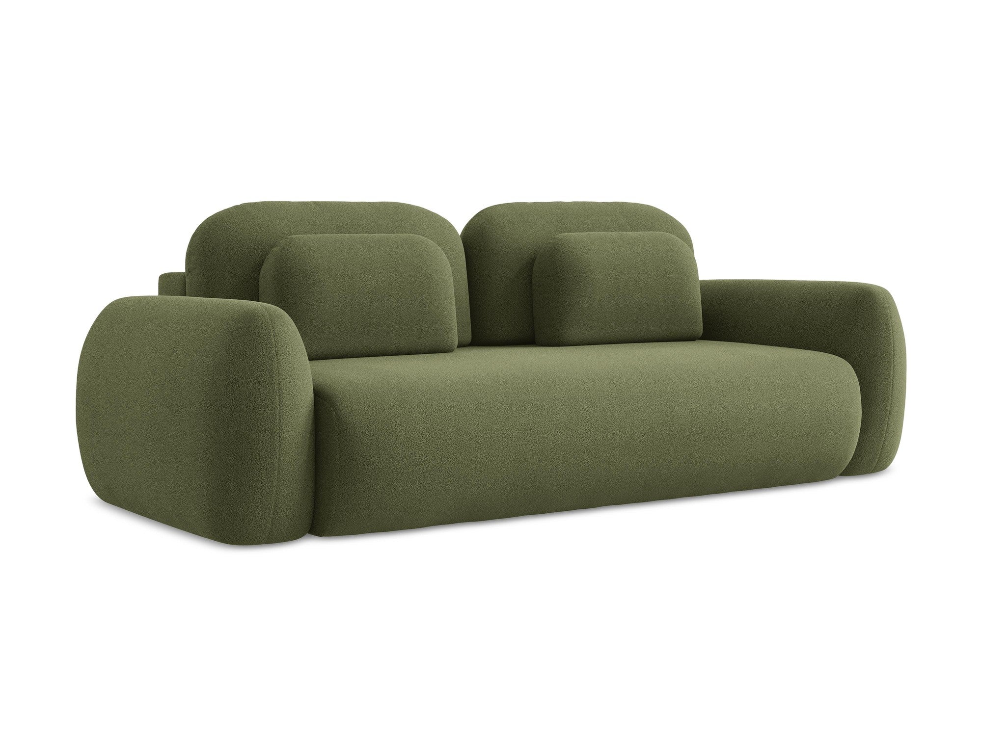 3-Seater Sofa with Sleeping Function LOHI Green Boucle