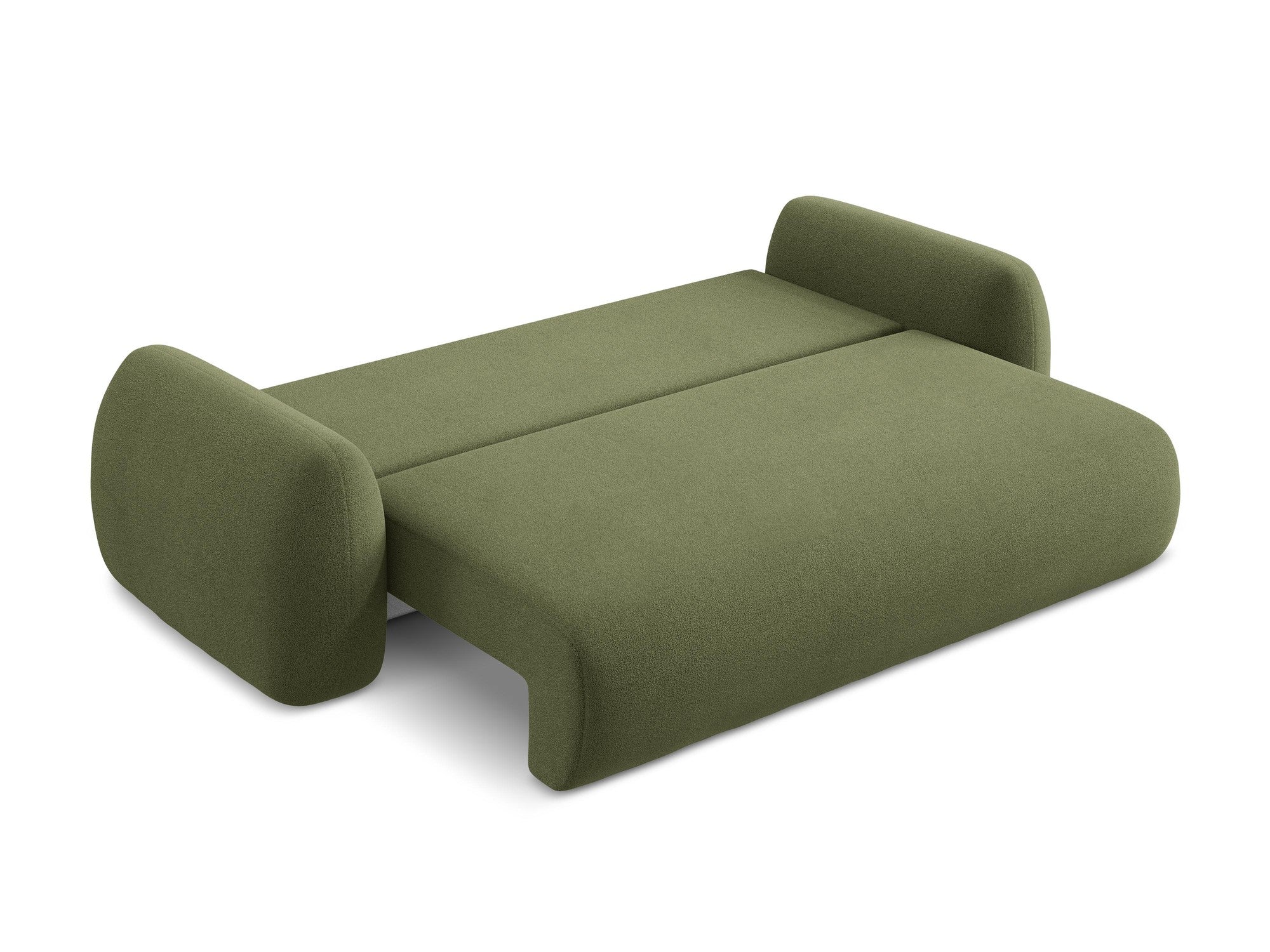 3-Seater Sofa with Sleeping Function LOHI Green Boucle