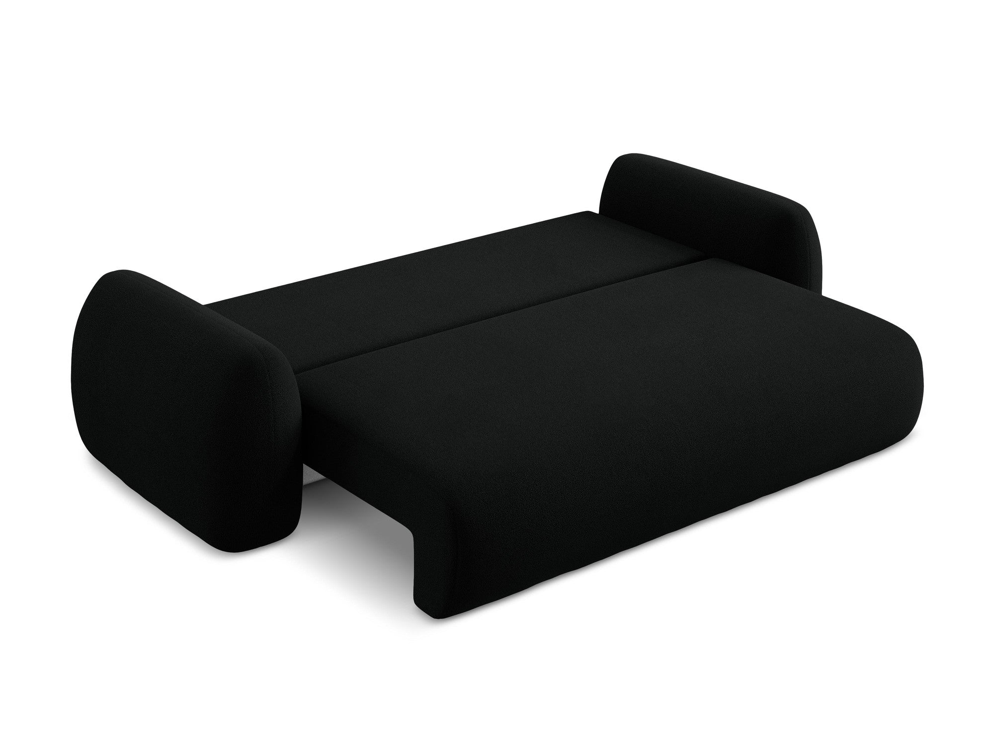 Sofa für 3 Personen mit Schlaf-Funktion LOHI schwarz Boucle