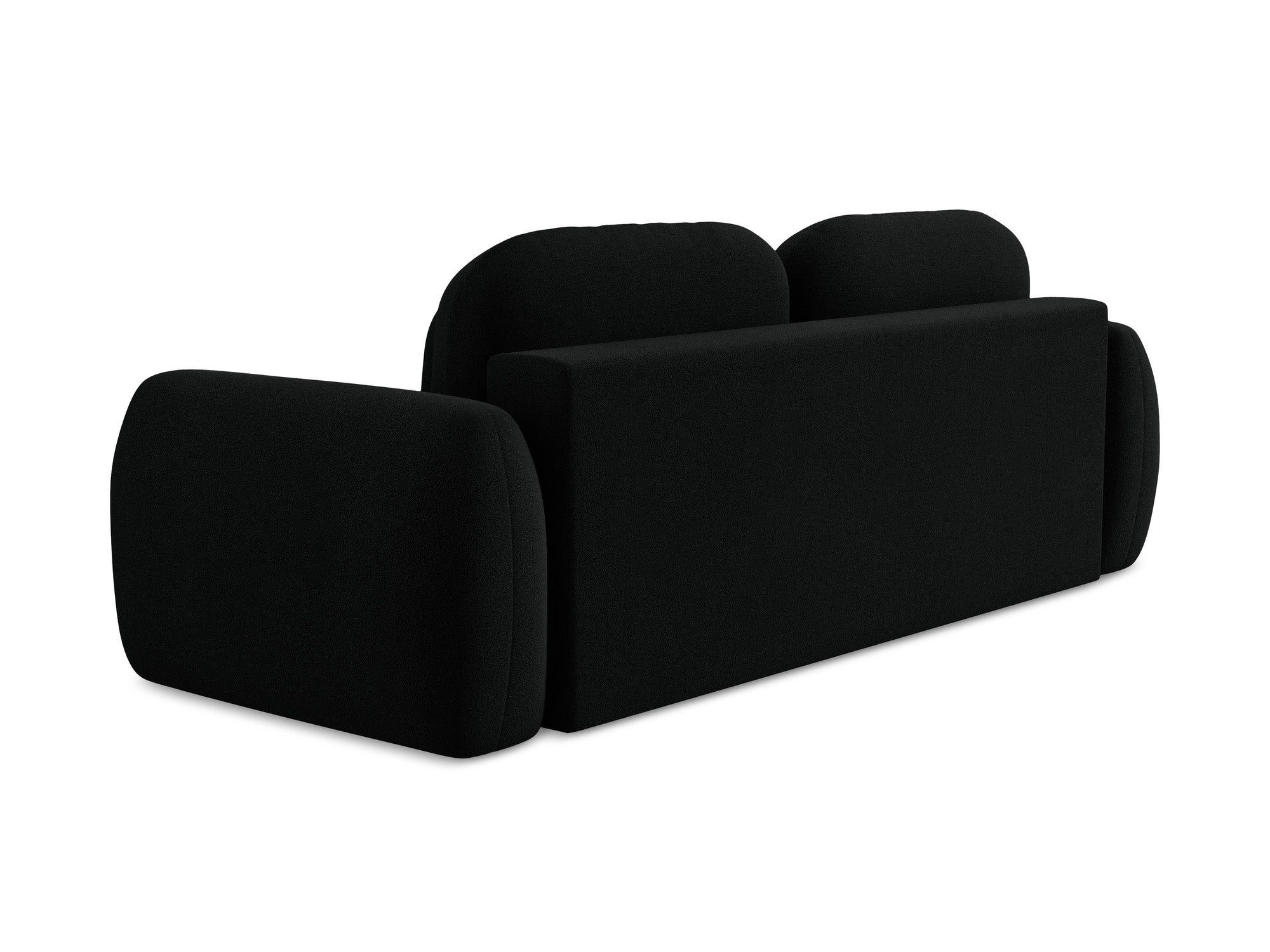 Sofa für 3 Personen mit Schlaf-Funktion LOHI schwarz Boucle
