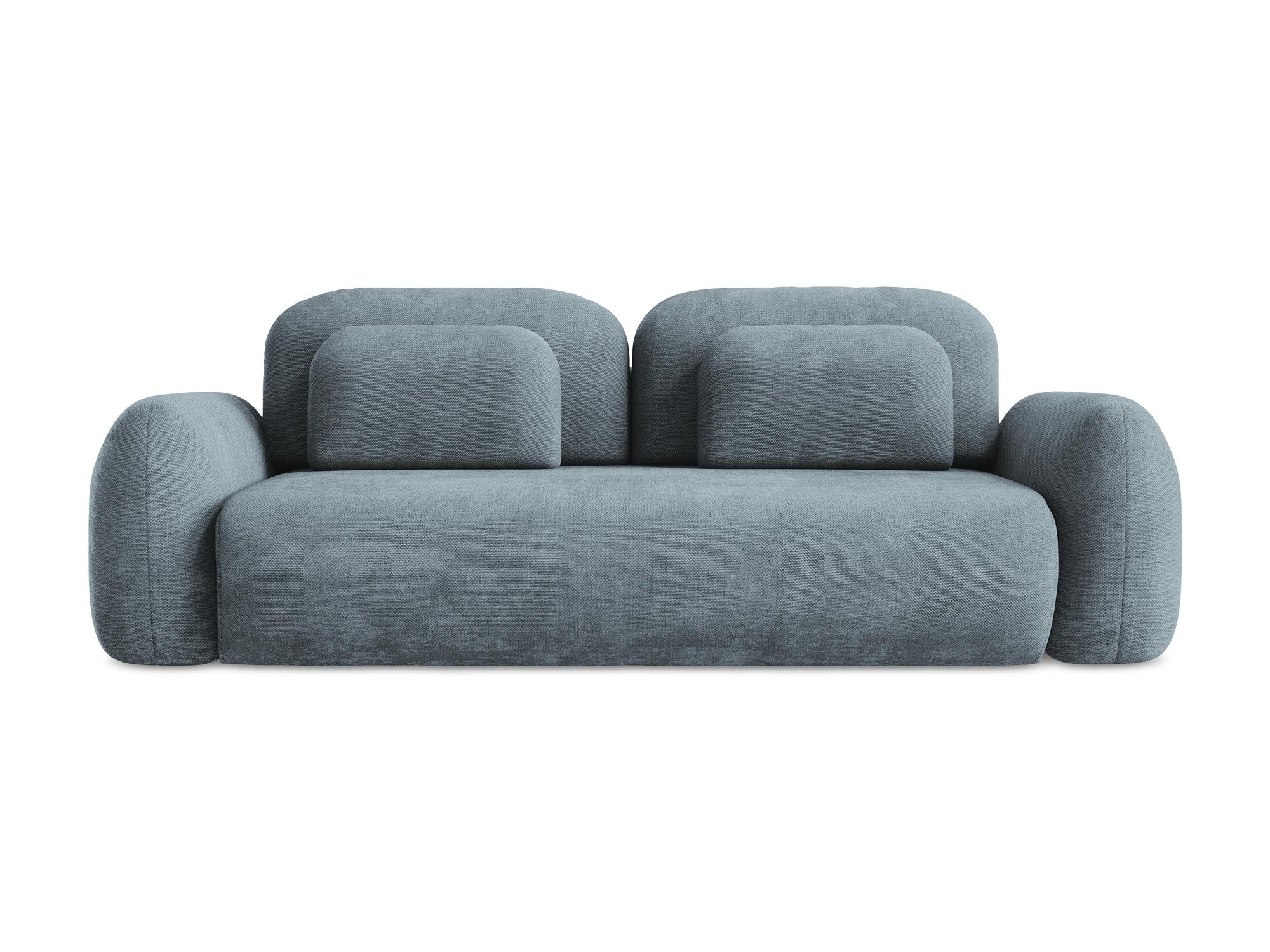 3-Seater Sofa with Sleeping Function LOHI Denim Blue Chenille