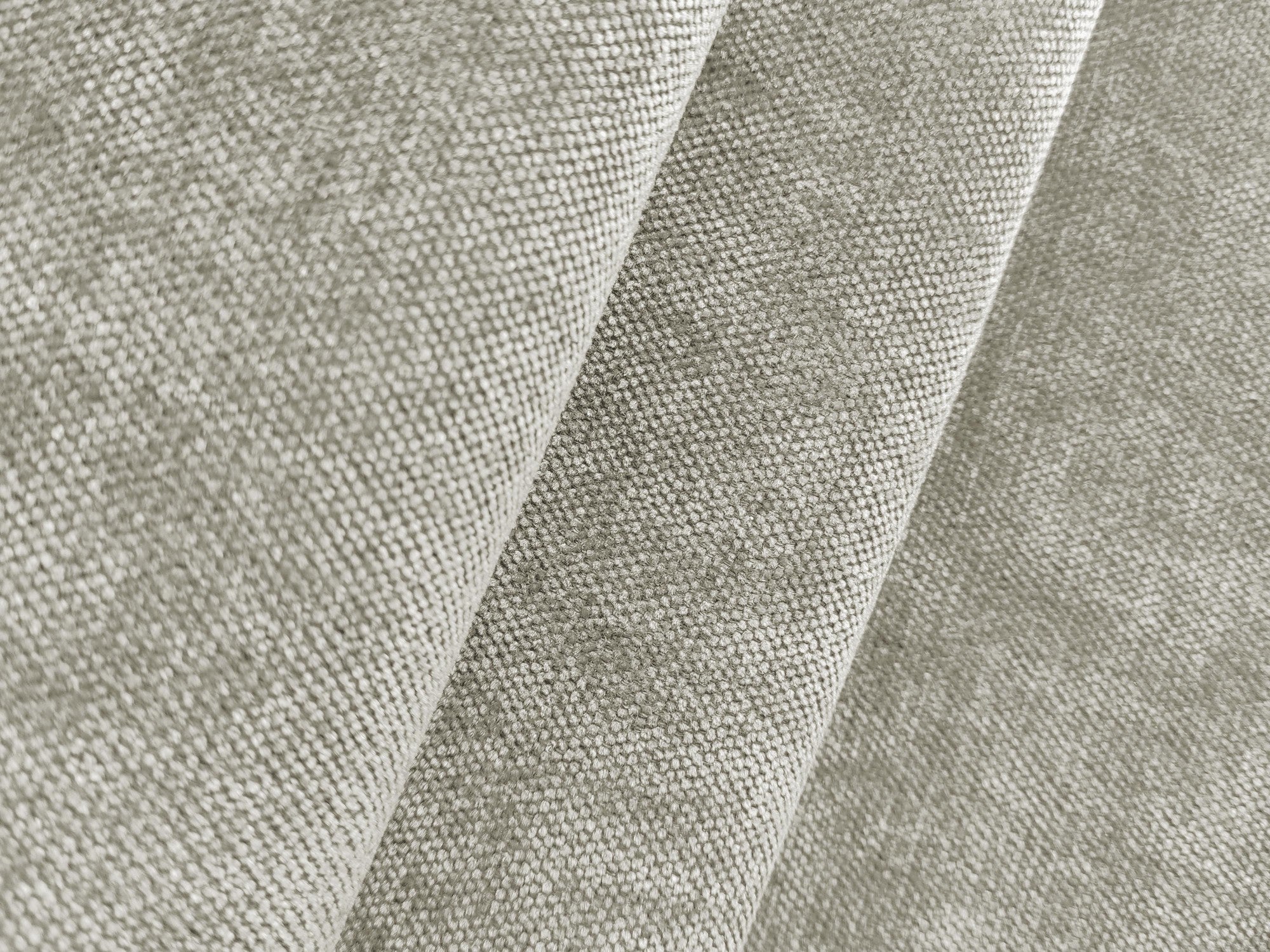 Sofa für 3 Personen mit Schlaf-Funktion LOHI perlmuttfarbener Chenille