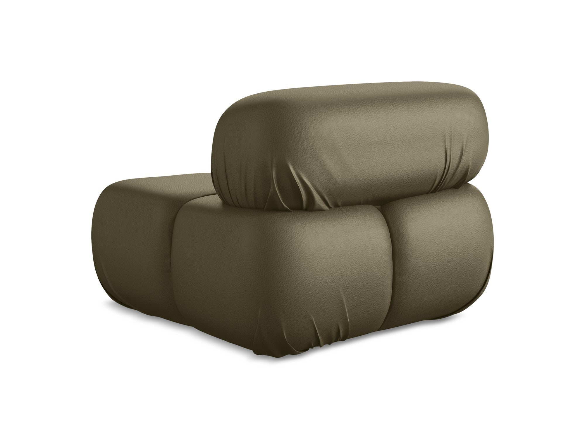 Sessel / Modul LOKUA olivgrünes Kunstleder