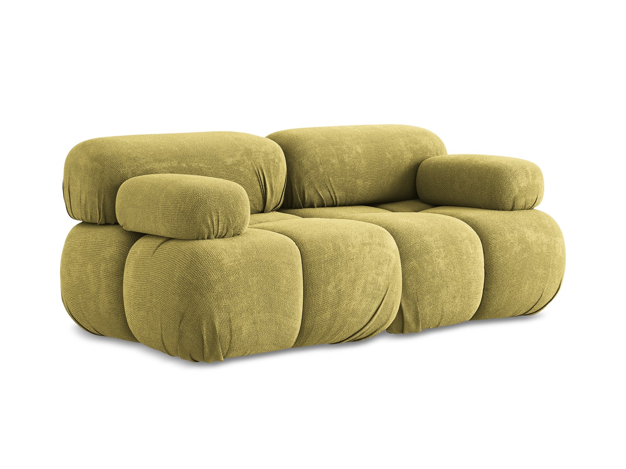 Modulares 2-Sitzer-Sofa LOKUA limonengrün Chenille