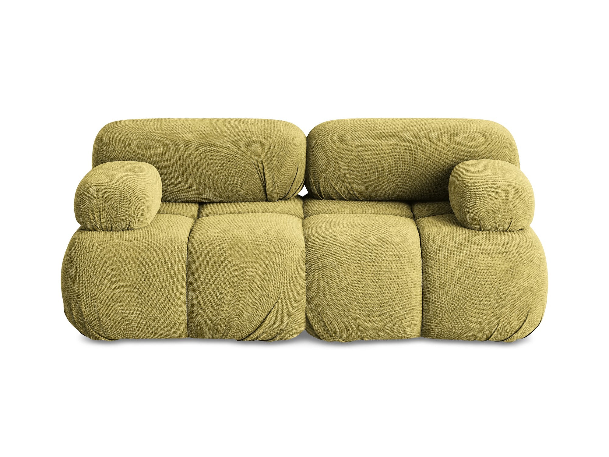 Modulares 2-Sitzer-Sofa LOKUA limonengrün Chenille