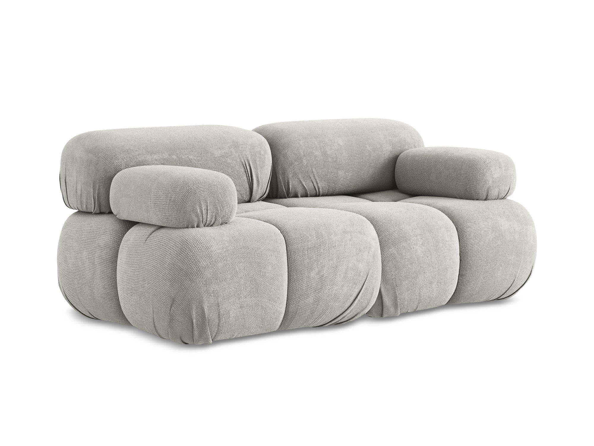 Sofa modułowa 2-osobowa LOKUA jasnoszary szenil