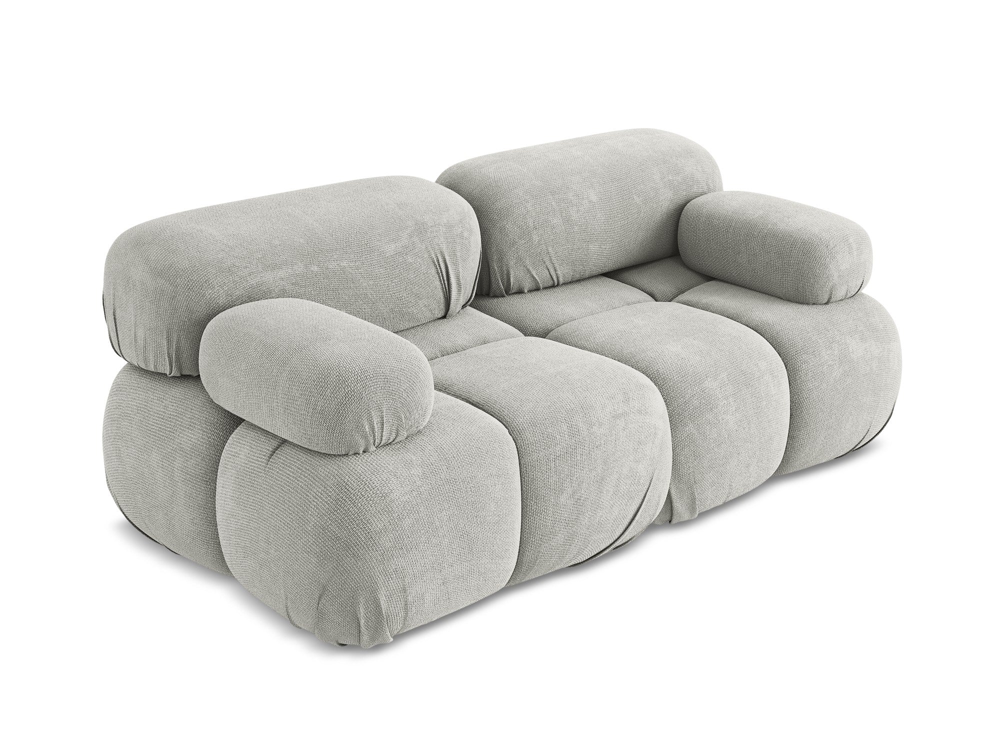 Sofa modułowa 2-osobowa LOKUA jasnoszary szenil