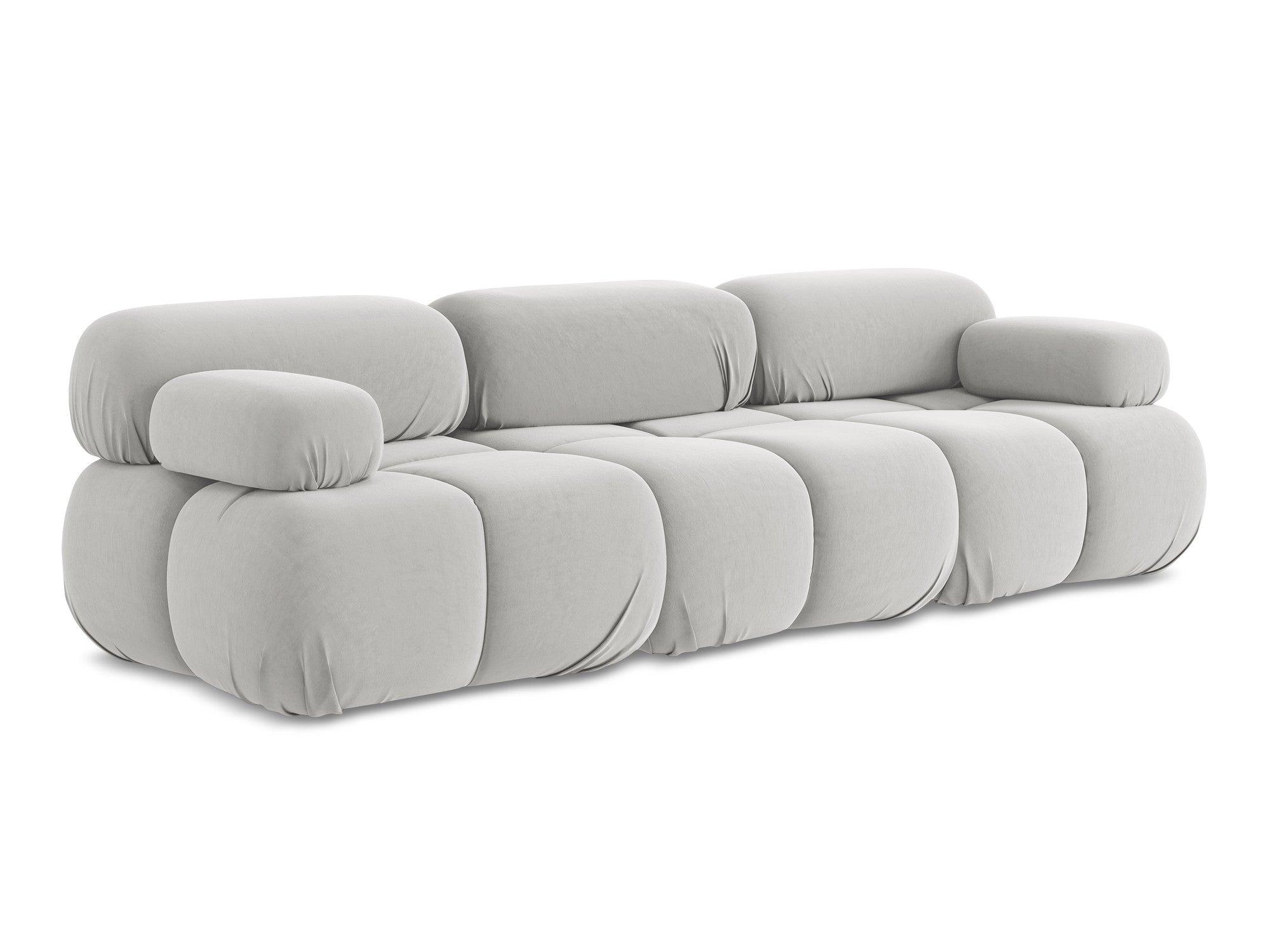 Sofa modulare aus Samt für 3 Personen LOKUA silber