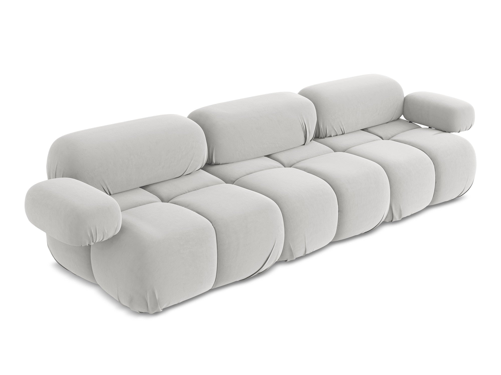 Sofa modulare aus Samt für 3 Personen LOKUA silber
