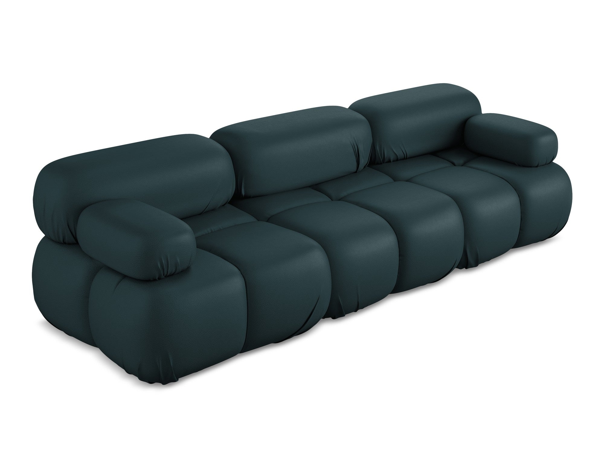 Modulares 3-Sitzer-Sofa LOKUA aus marineblauer Kunstleder