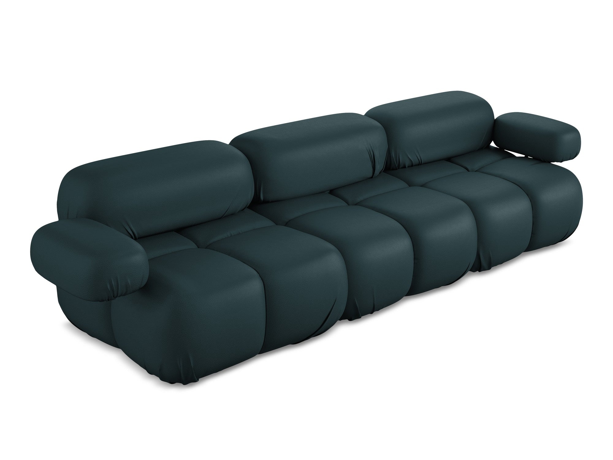 Modulares 3-Sitzer-Sofa LOKUA aus marineblauer Kunstleder