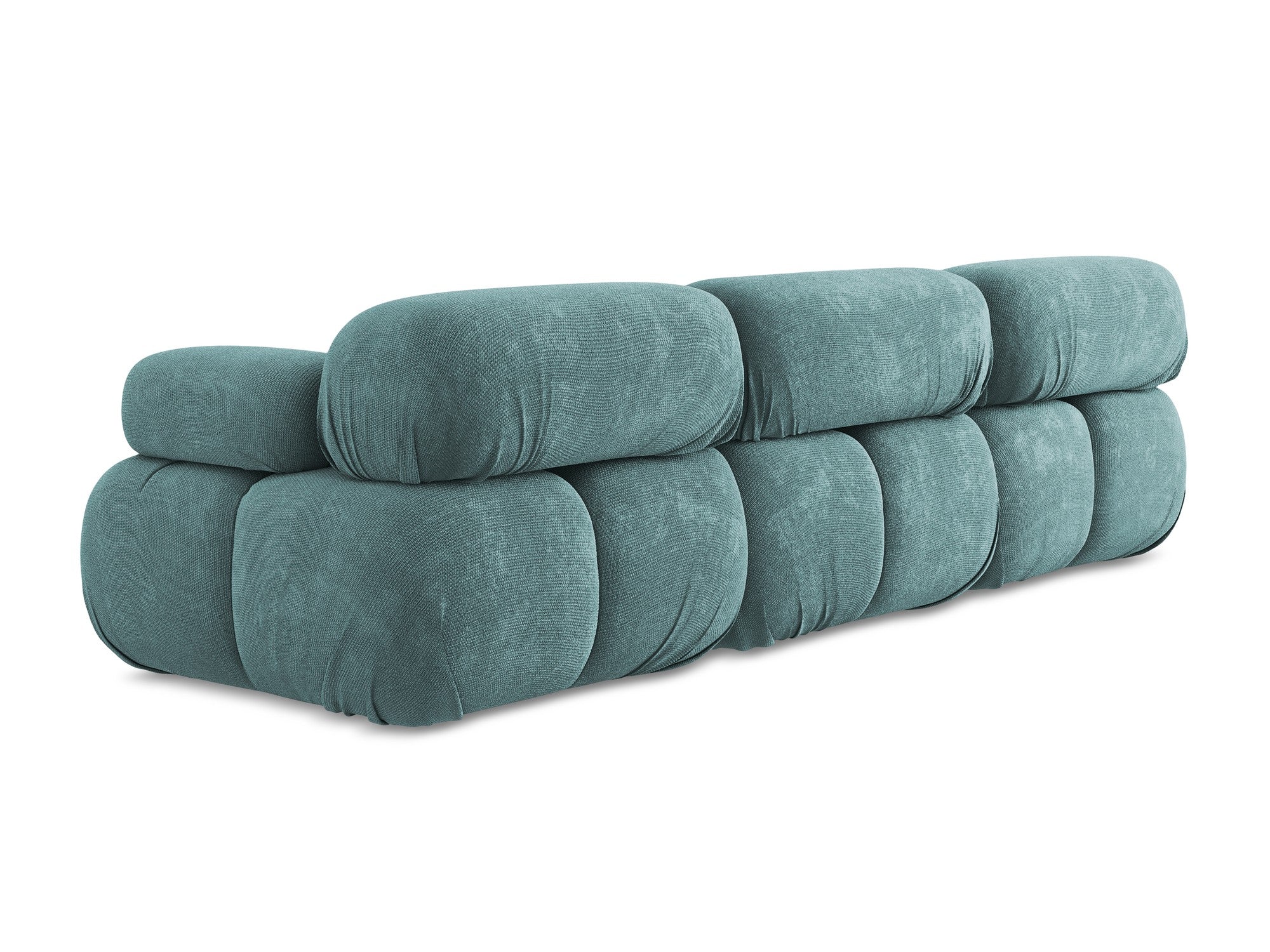 Modulares 3-Sitzer-Sofa LOKUA in jeansblauem Chenille