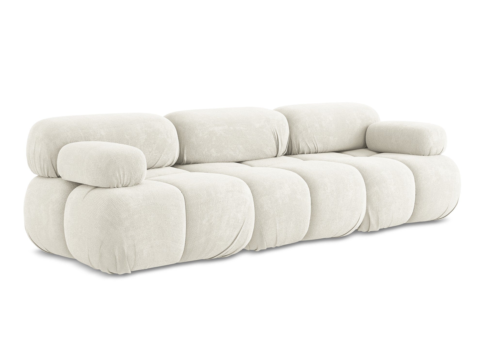 Modulares 3-Sitzer-Sofa LOKUA weißes Chenille
