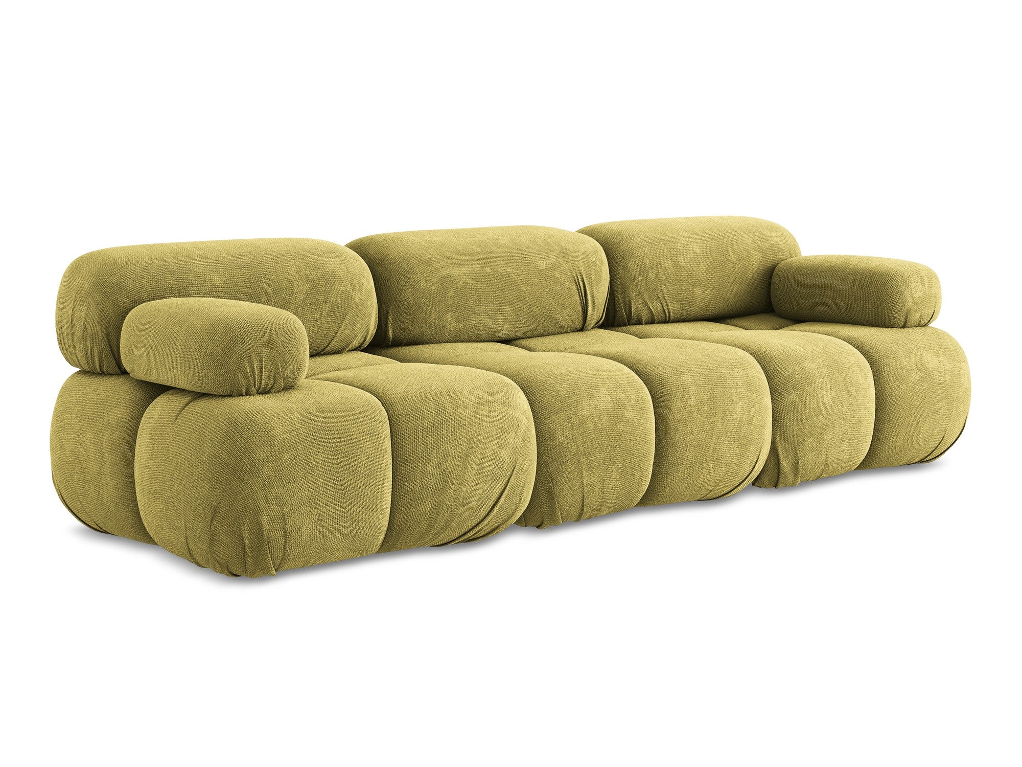 3-seater modular sofa LOKUA lime chenille