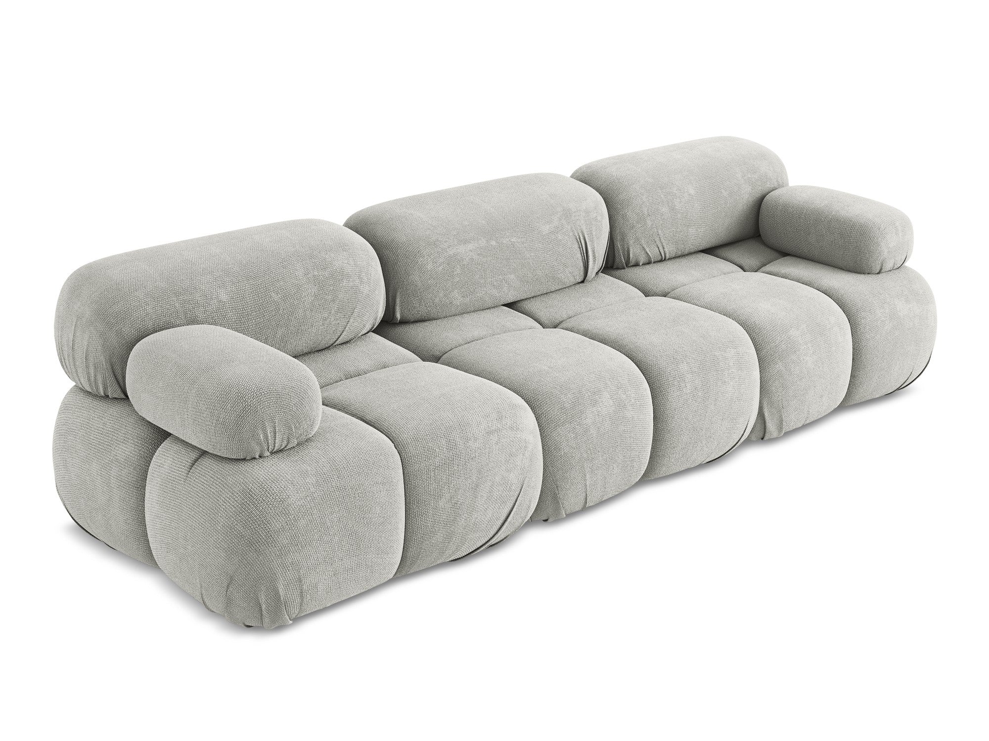 Modular 3-Seater Sofa LOKUA Light Gray Chenille