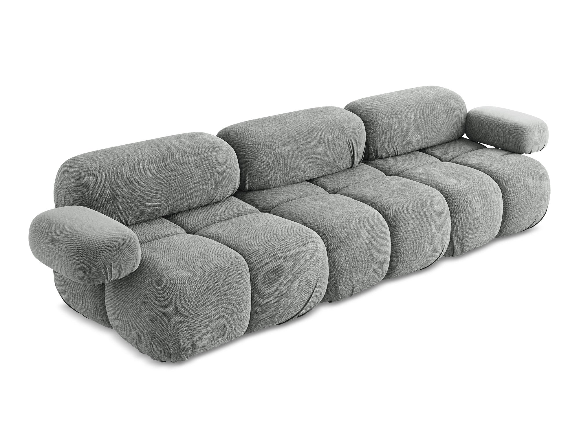 Modulares 3-Sitzer-Sofa LOKUA graues Chenille
