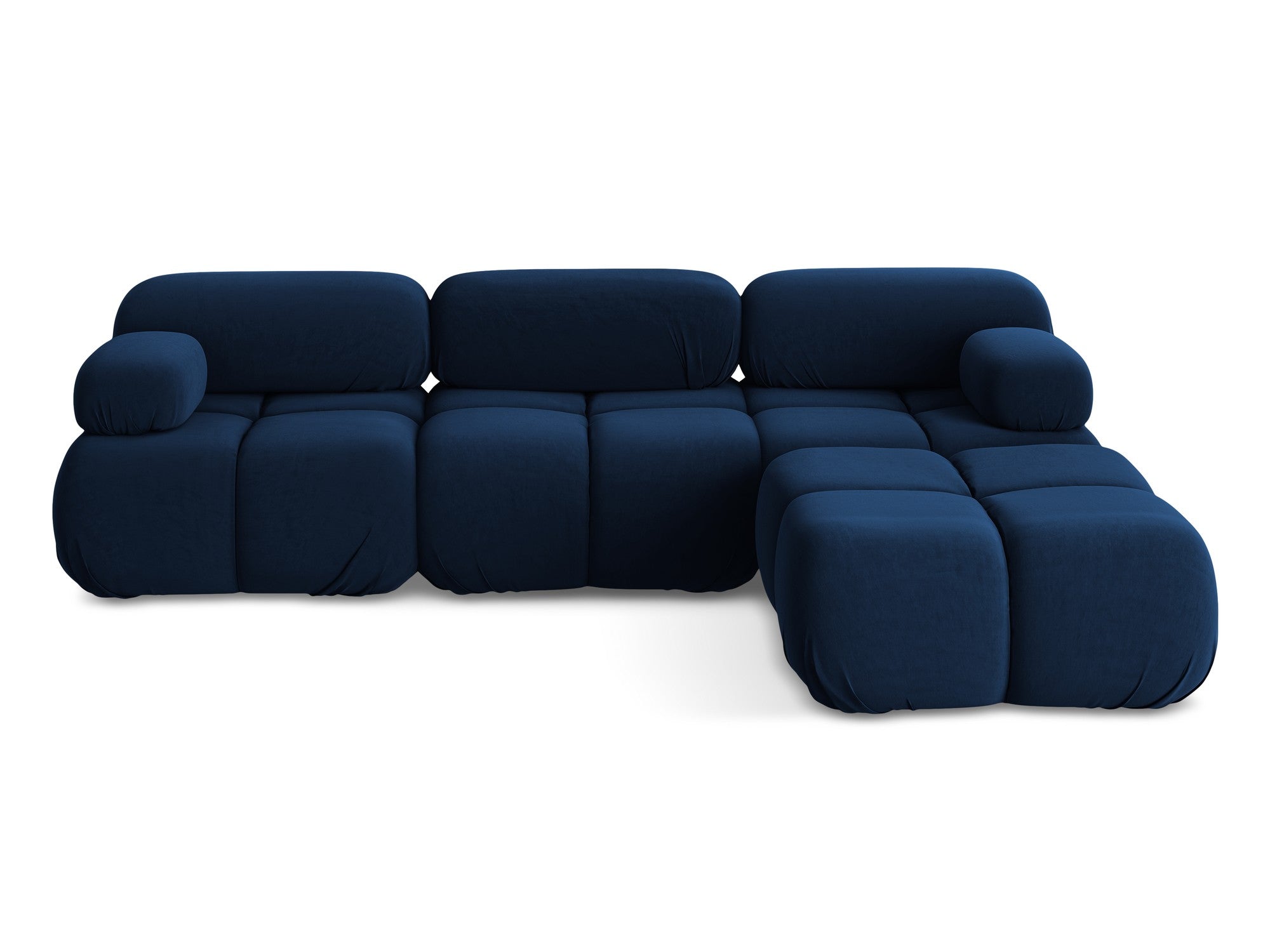Modularer Samt-Ecksofa LOKUA in königsblau