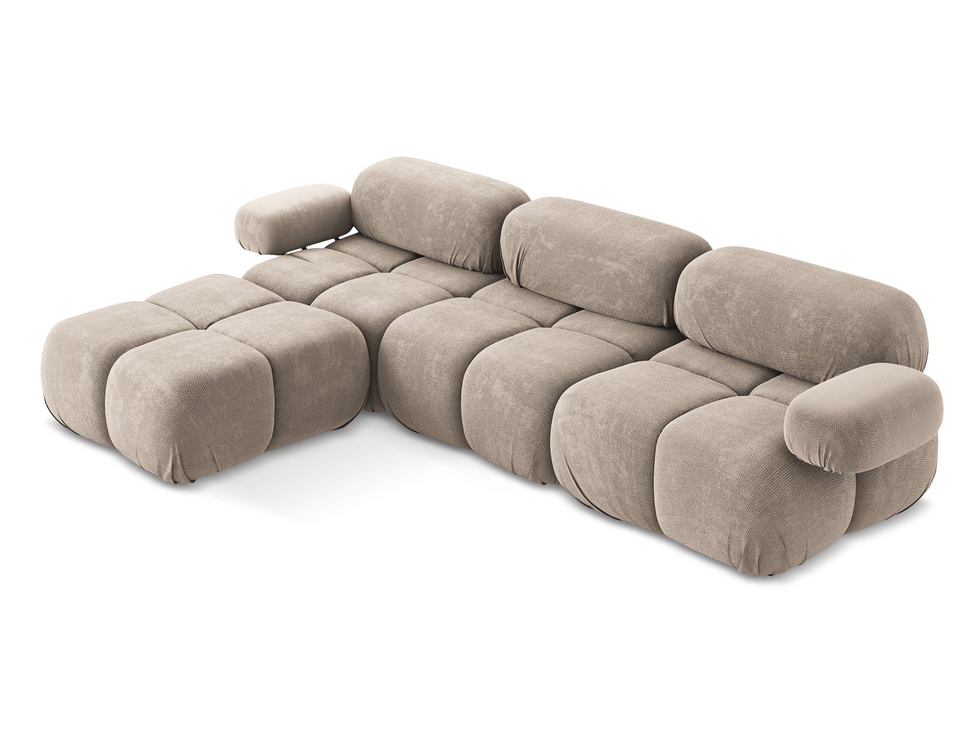 Universal modular corner sofa LOKUA dark beige chenille
