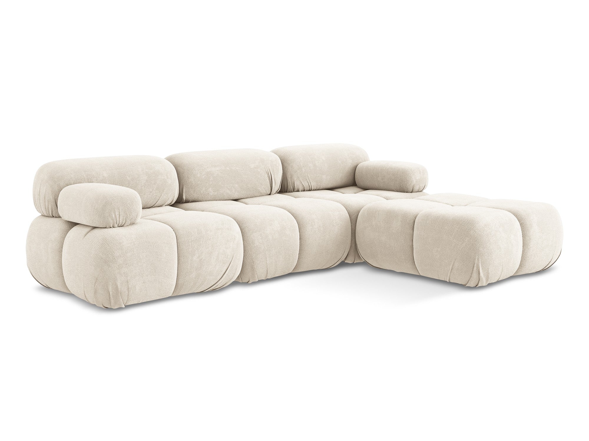 Modularer Ecksofa LOKUA in hellbeigem Chenille