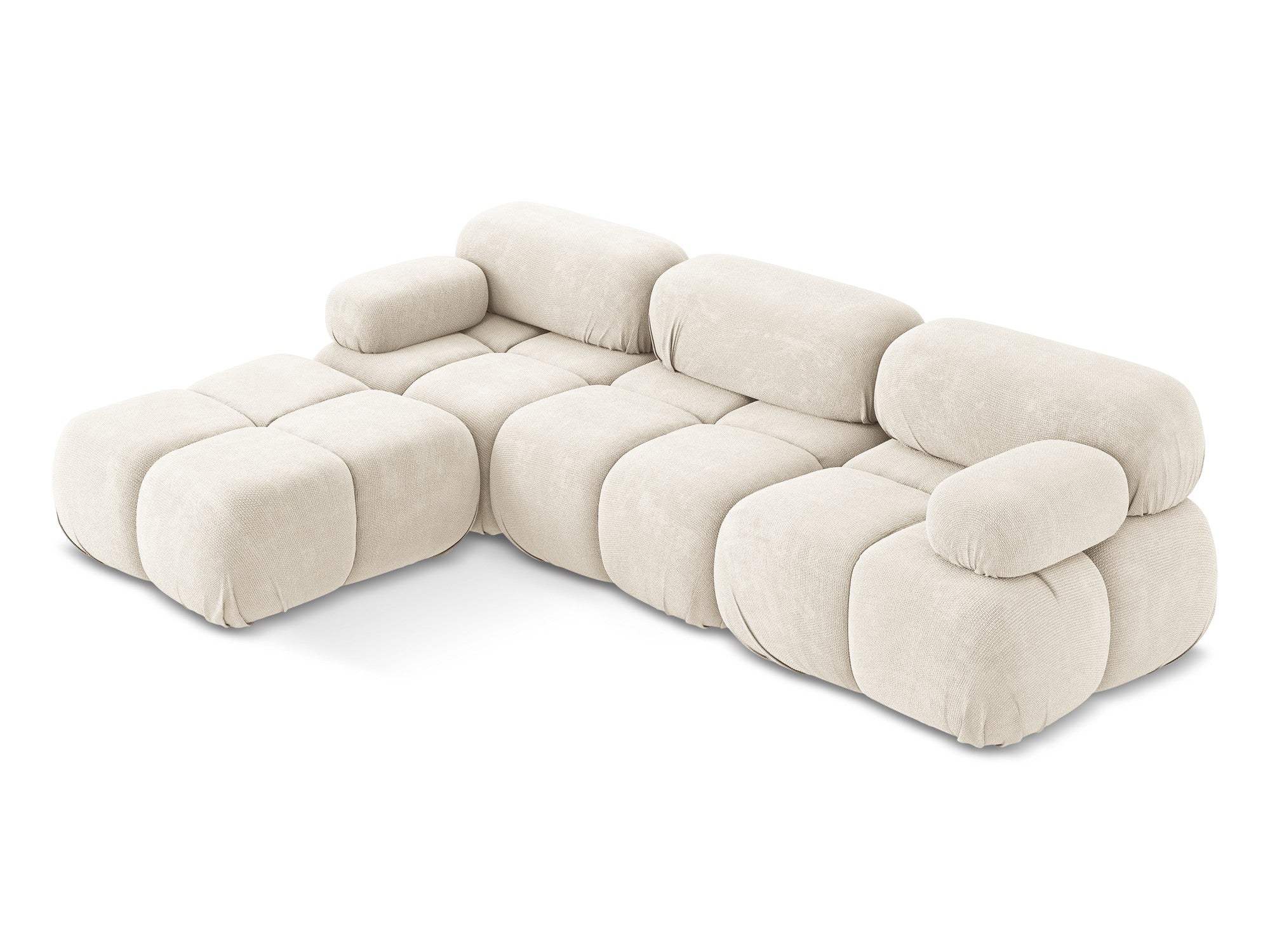 Modularer Ecksofa LOKUA in hellbeigem Chenille