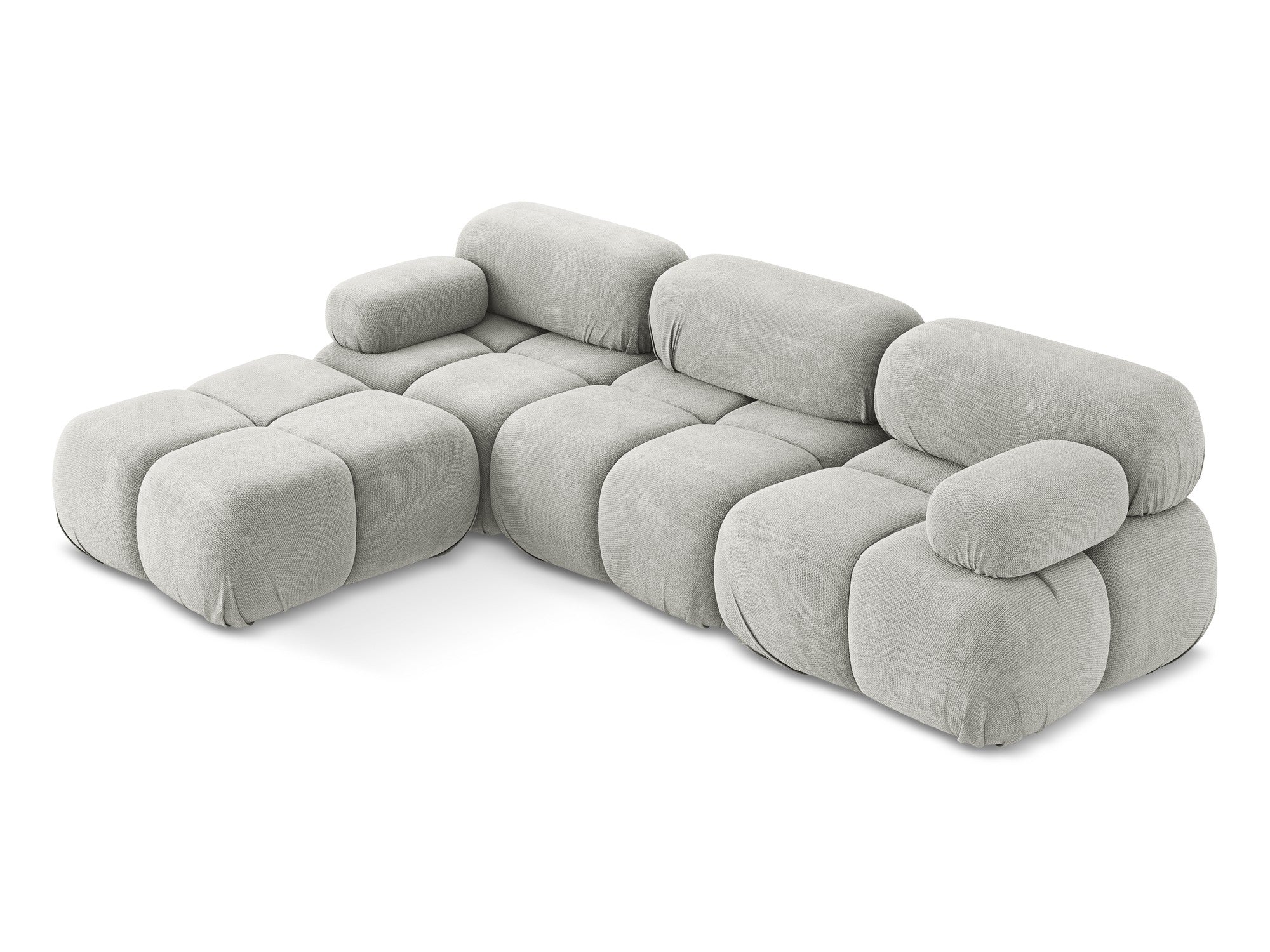 Modularer Ecksofa LOKUA hellgrau Chenille