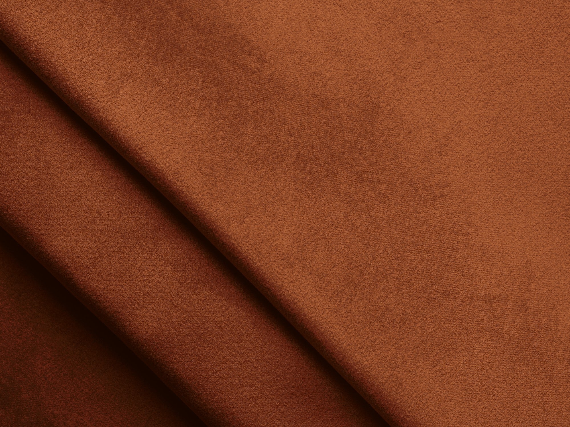 Modularer Samt-Ecksofa links LOKUA Terrakotta