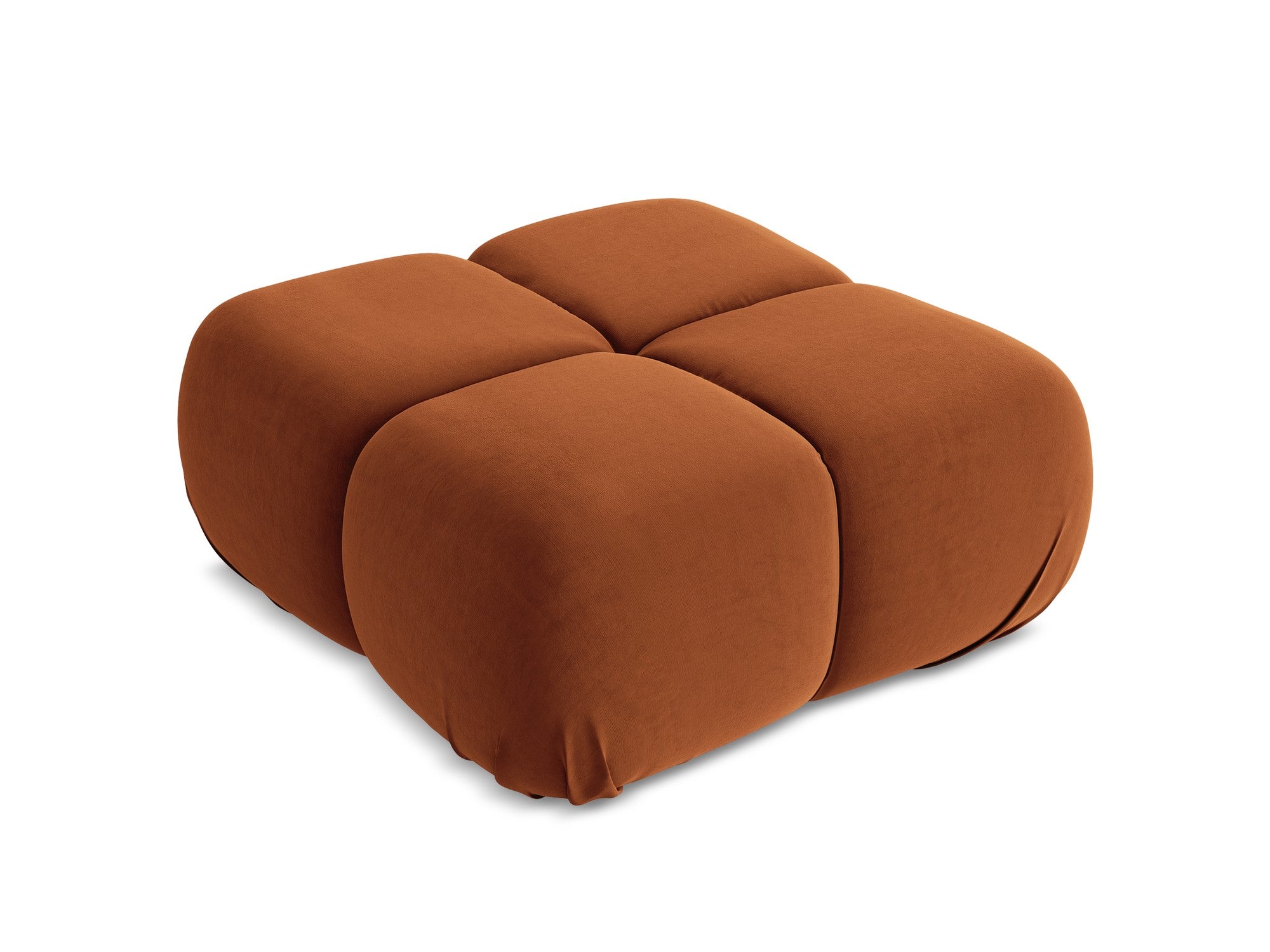 Pouf / velvet module LOKUA terracotta