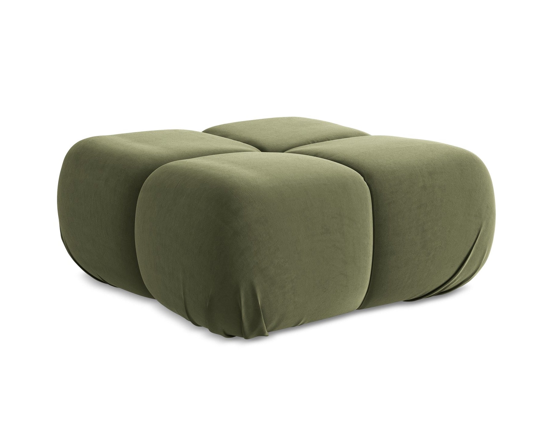 Pouf / velvet module LOKUA olive