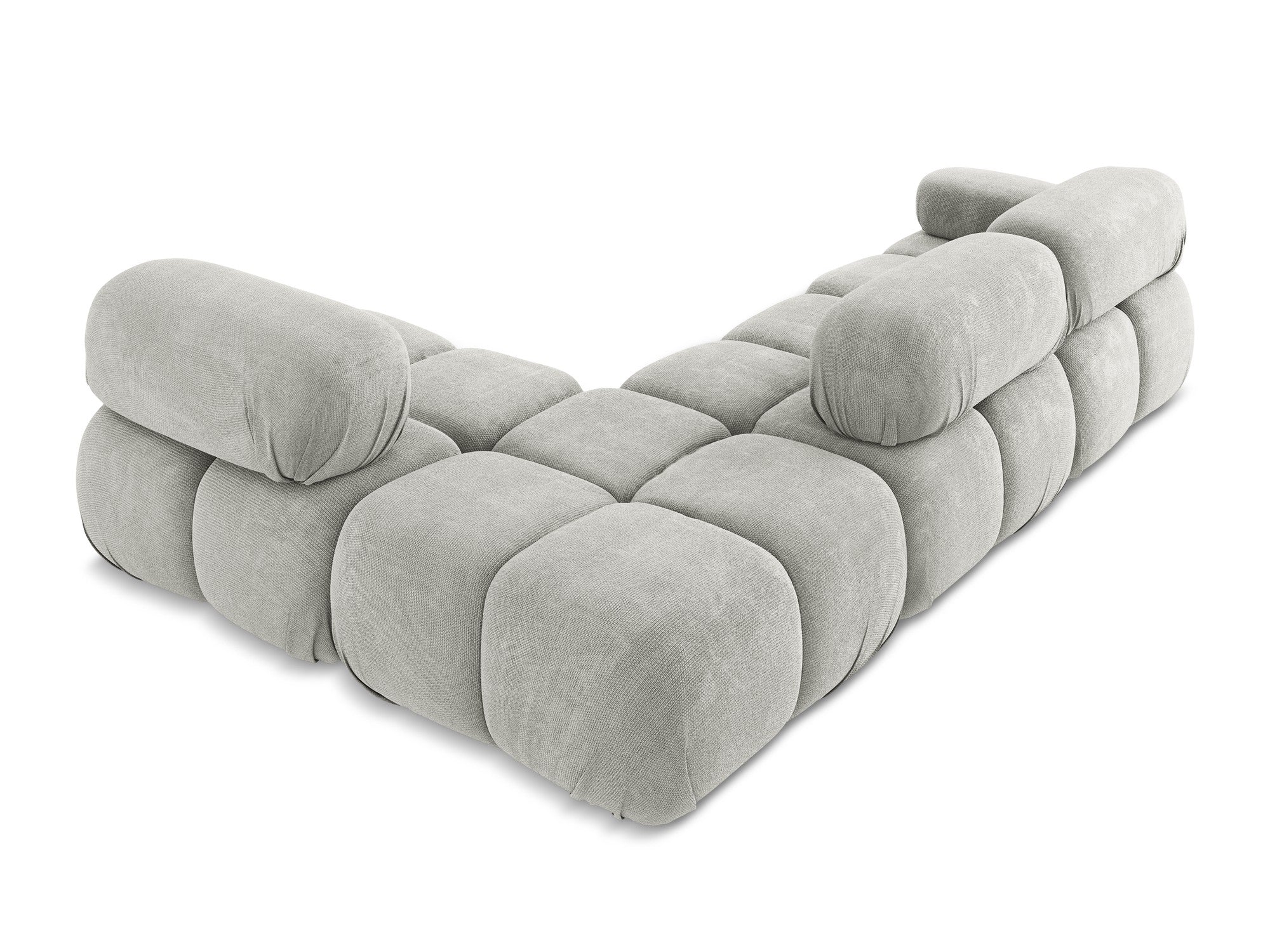 Right-facing modular corner sofa LOKUA light gray chenille