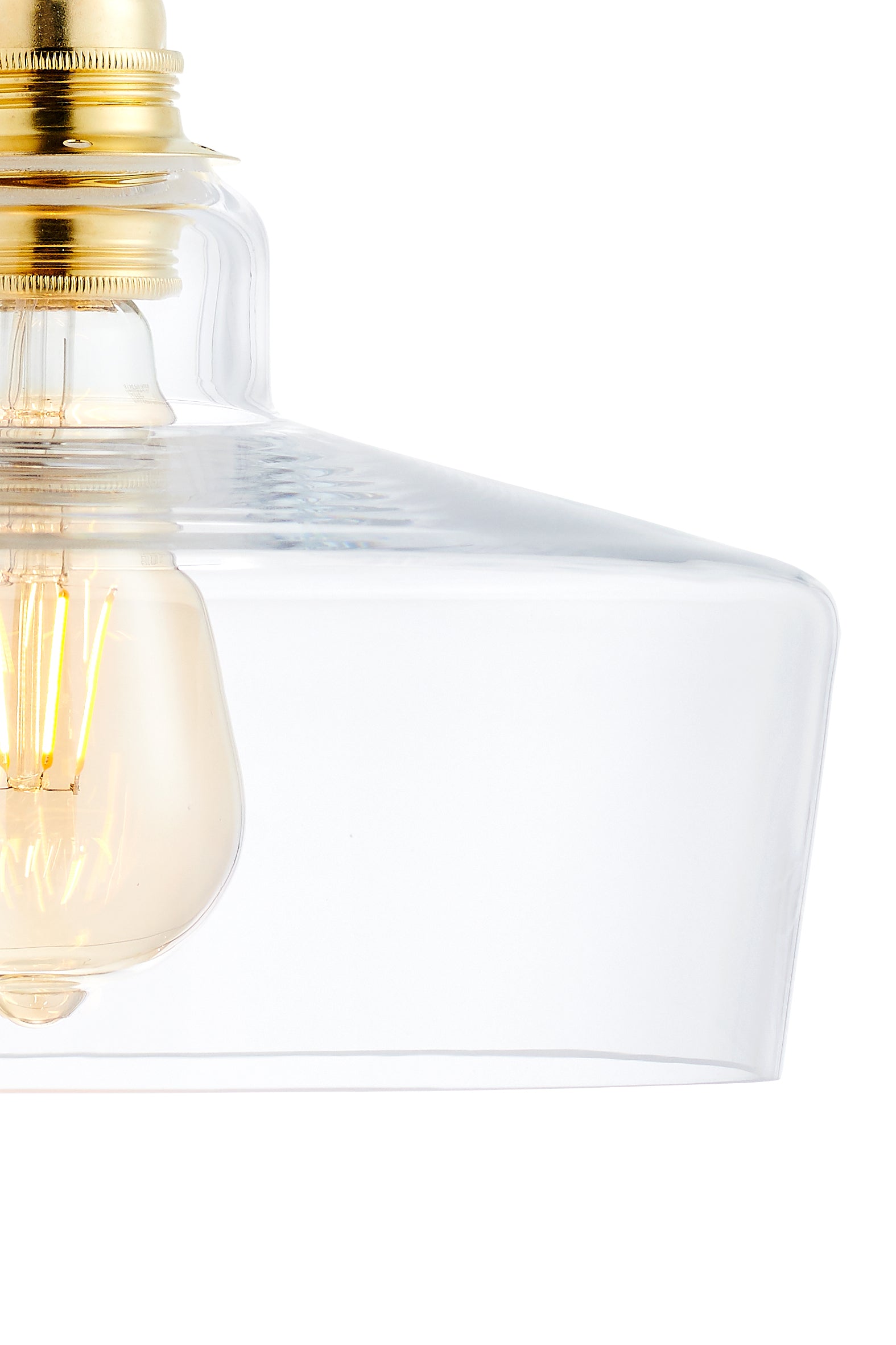 Pendelleuchte LONGIS III transparent mit Gold